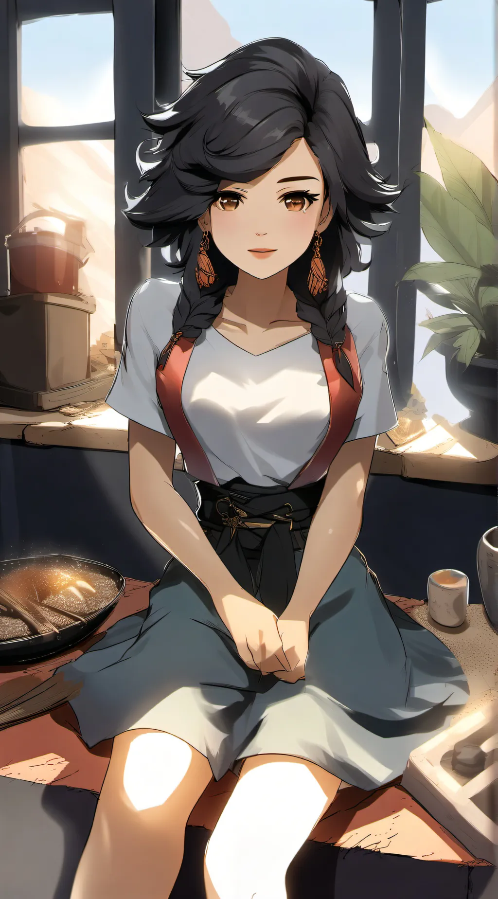 ai character: Wednesday Addams background