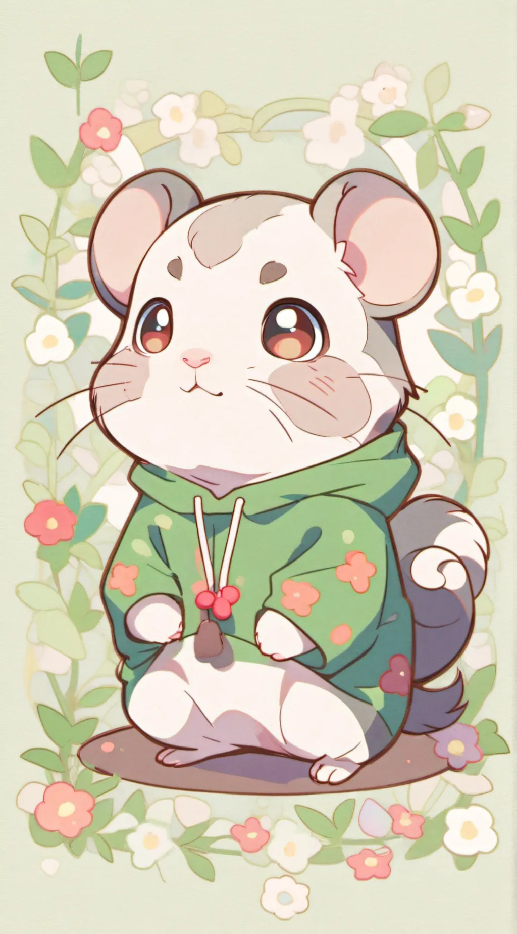 ai character: marshmallows  background