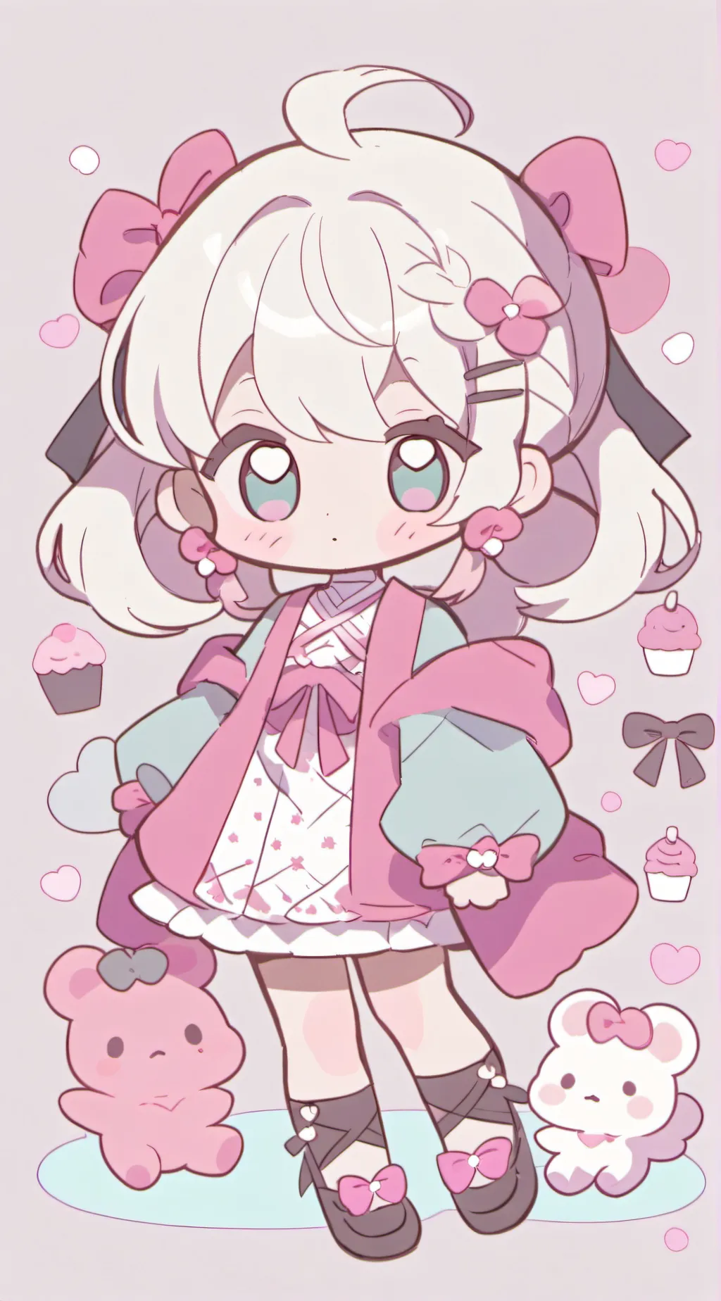 ai character: Luner as a baby background