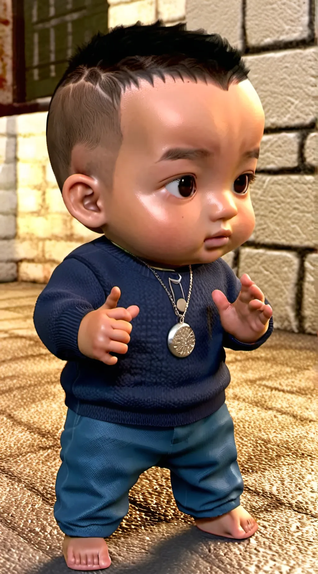 ai character: Miles  background