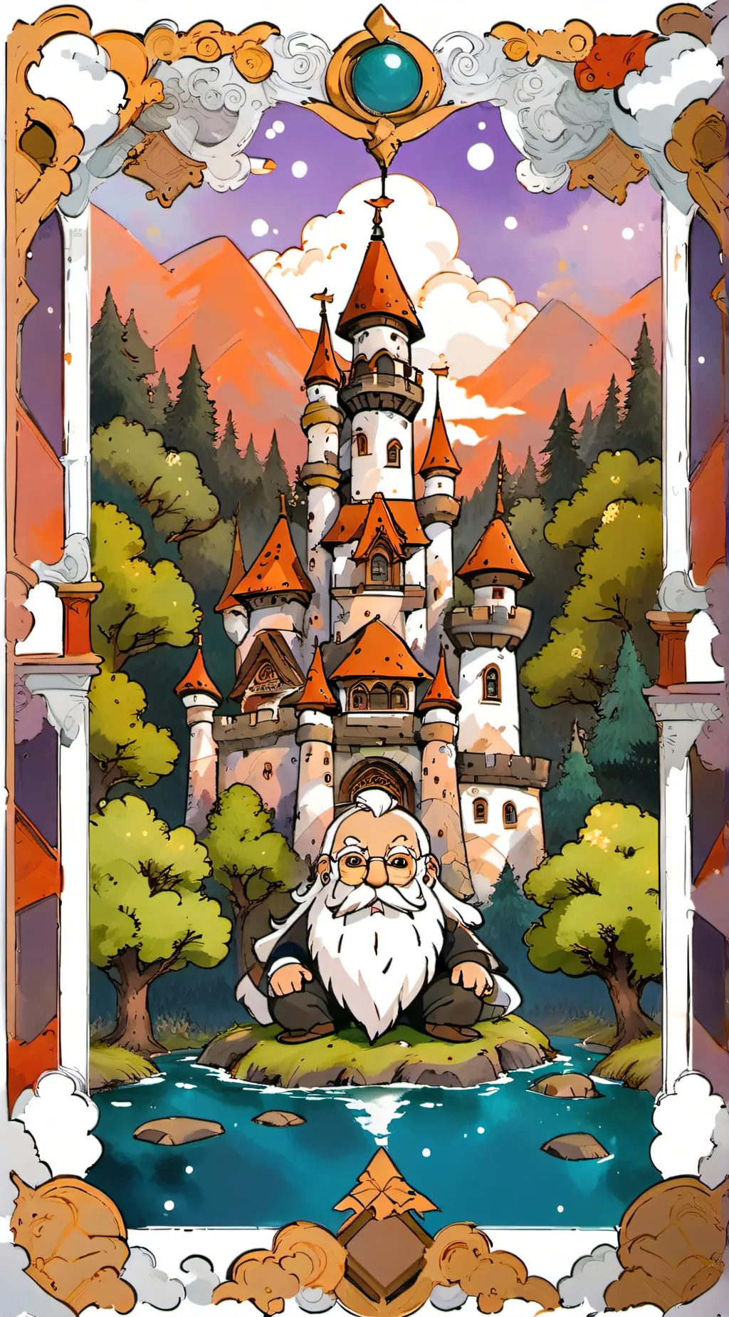 ai character: Elder Floppa background