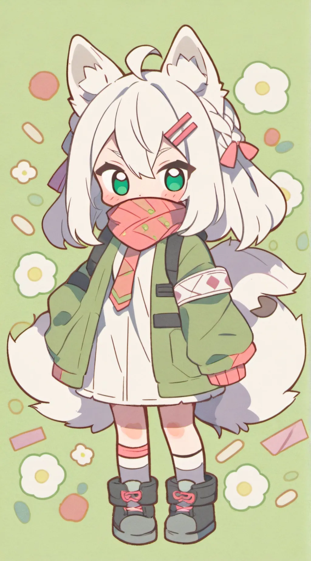 ai character: mha baby Wolf v   background