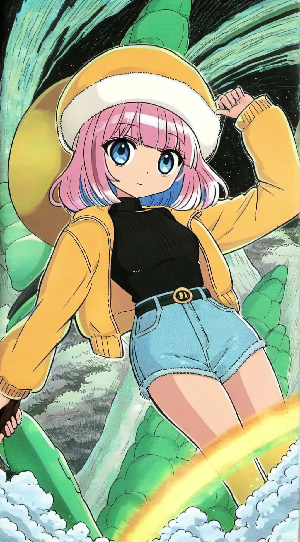 ai character: Cotton candy background