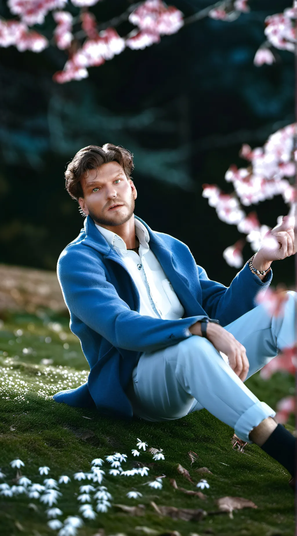 ai character: Patrick swayze  background