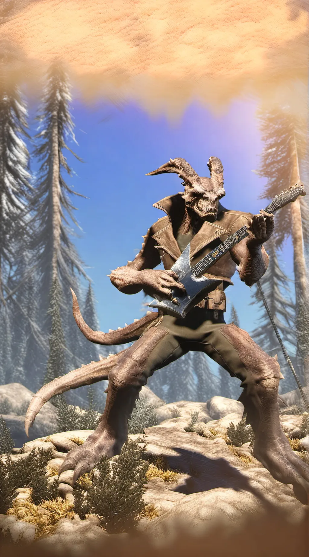 ai character: Guitar Deathclaw background