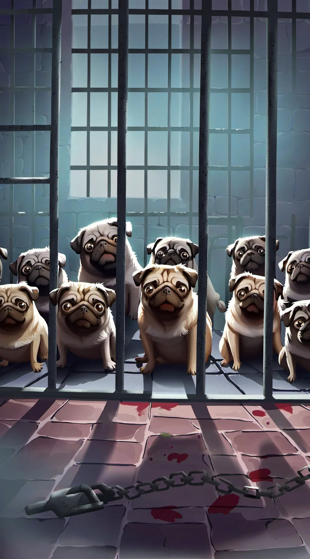 ai character: WE ARE PUG background