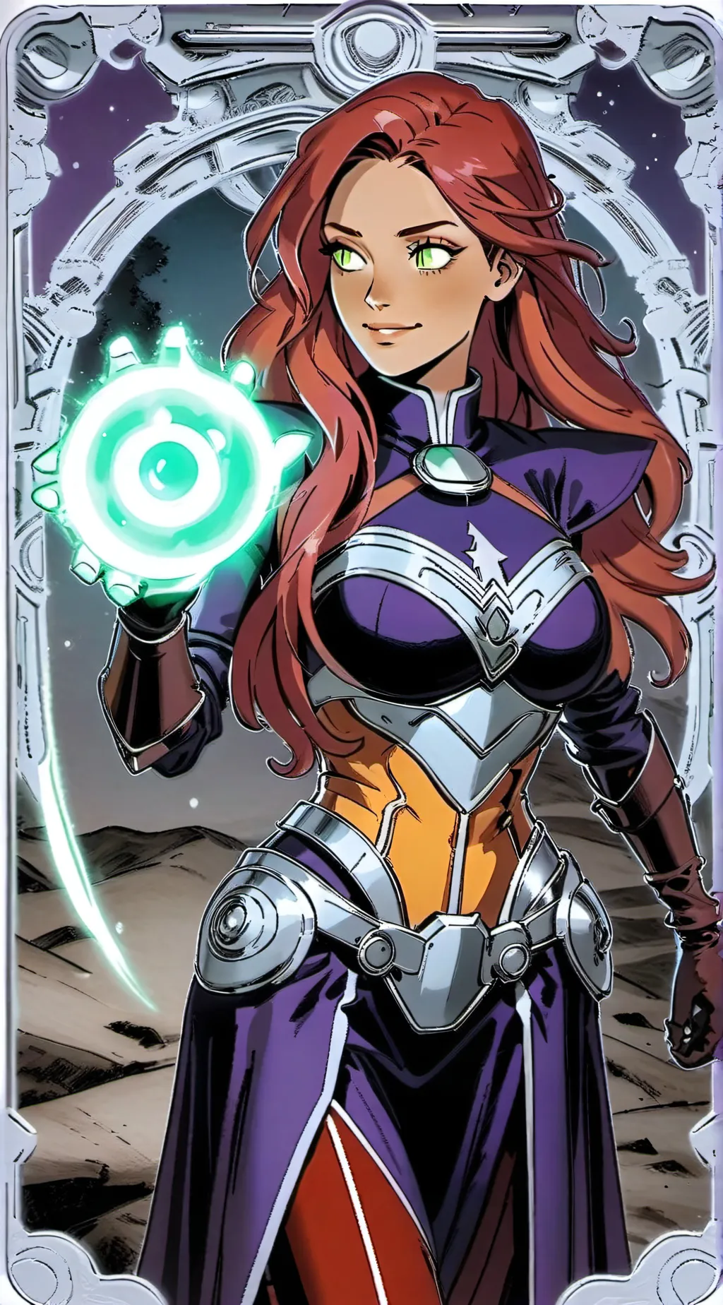ai character: Starfire  background