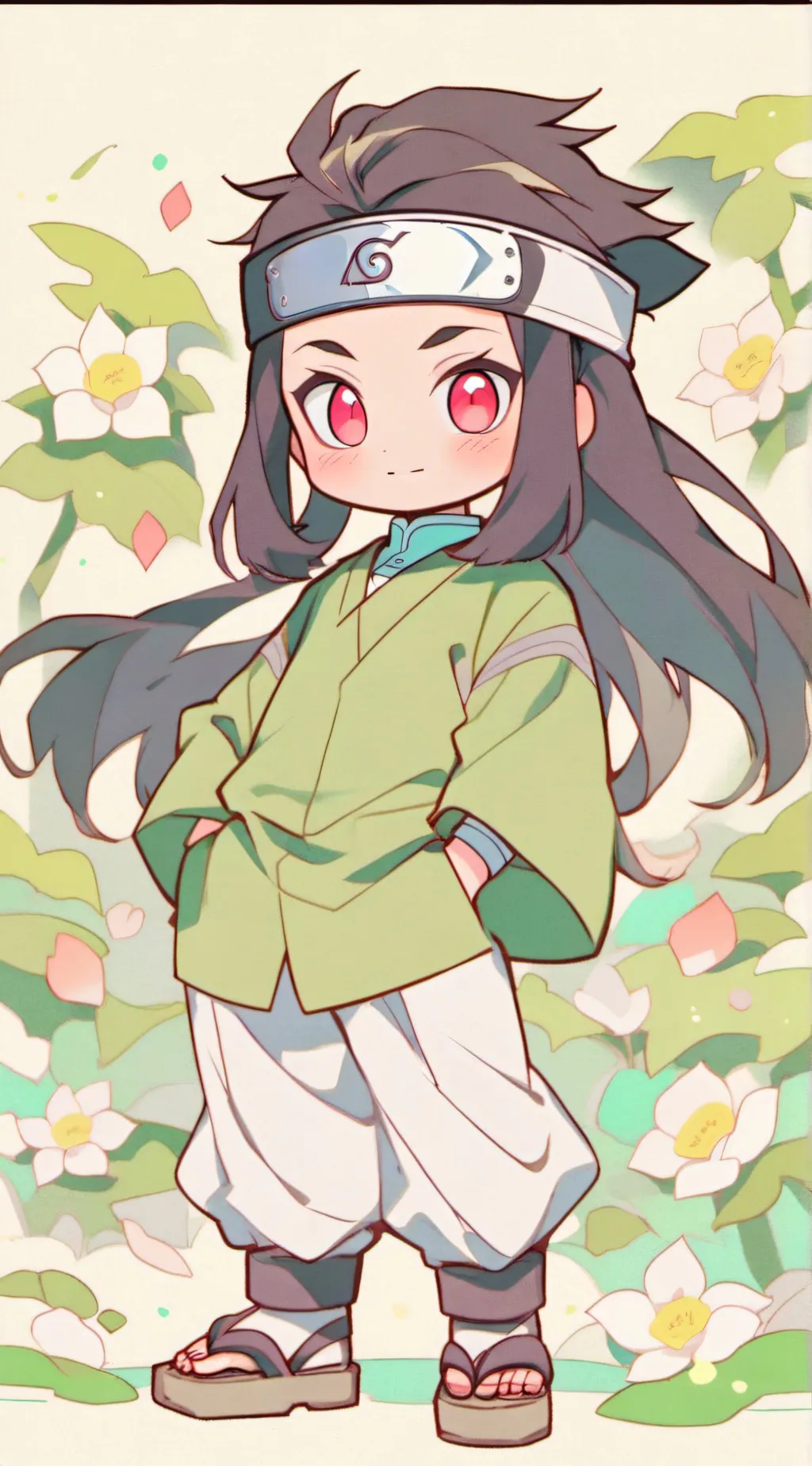 ai character: fashonista Neji  background