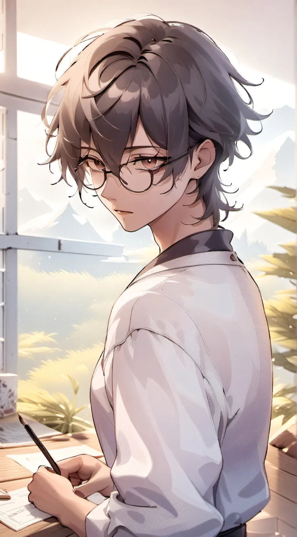 ai character: Theo background