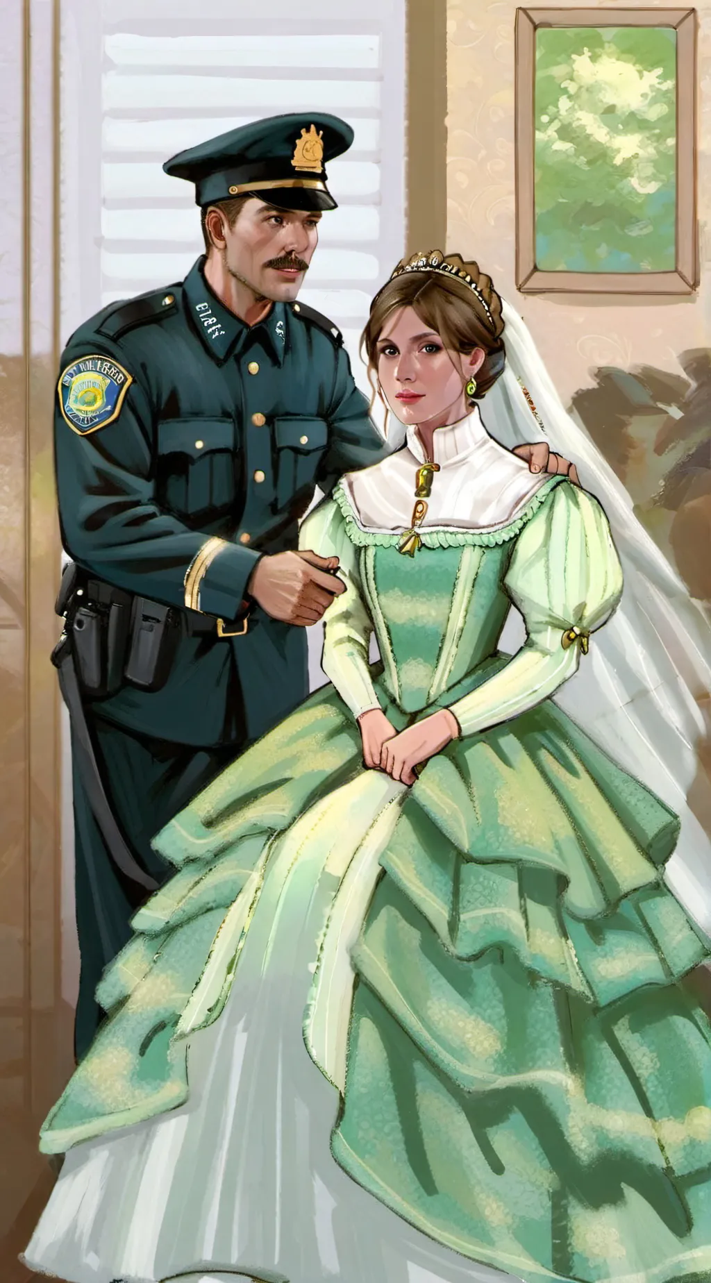 ai character: Rebecca The Cop background