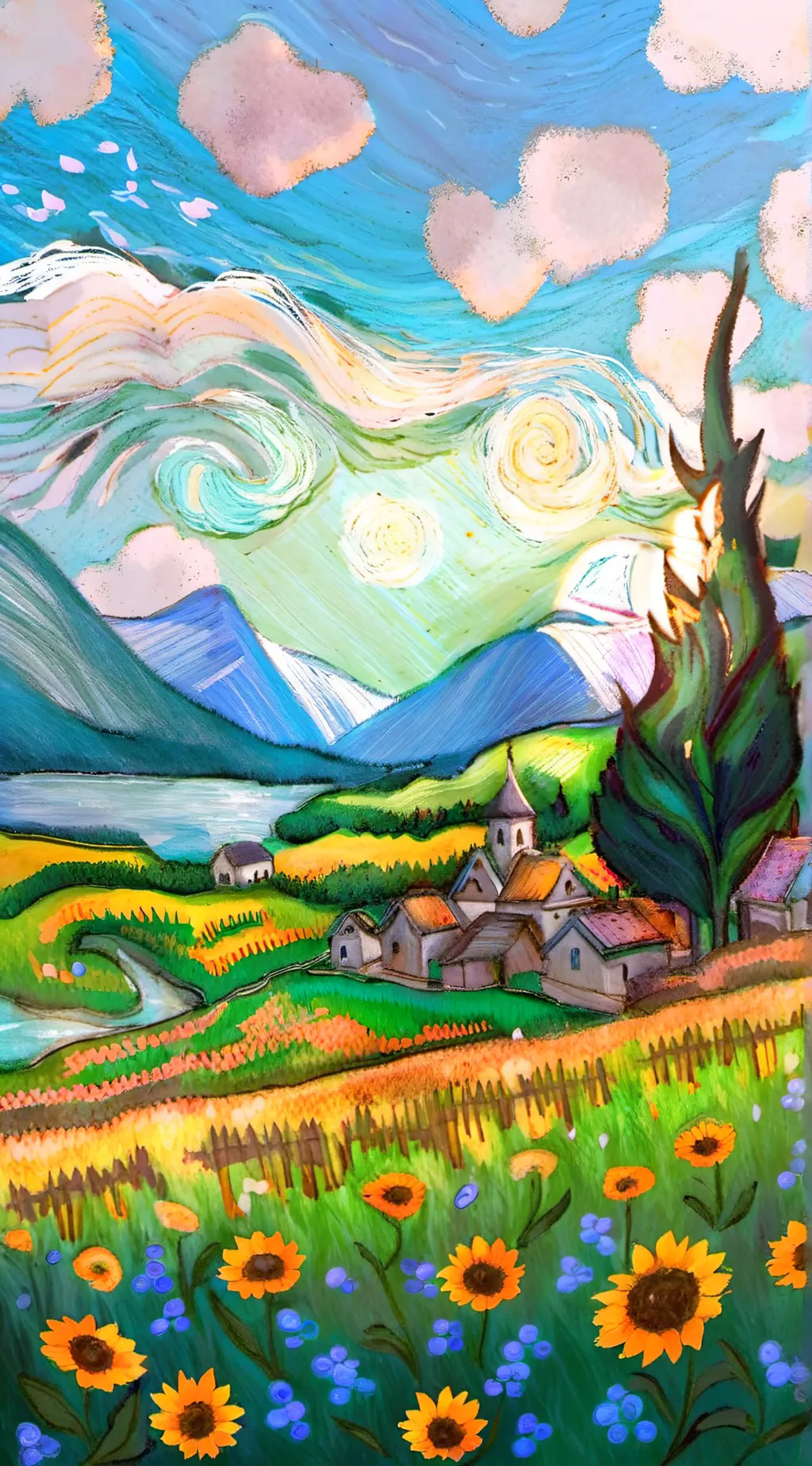 ai character: Aphamau SMP background