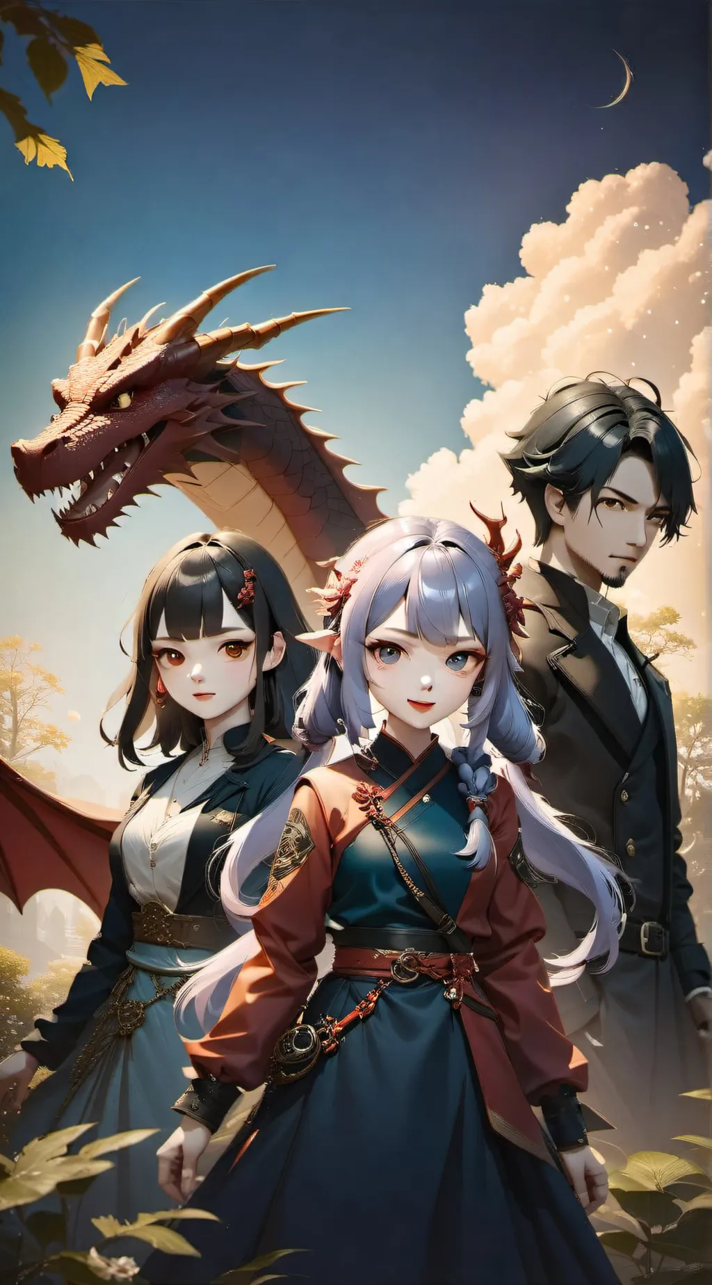 ai character: jake,jade and ava background