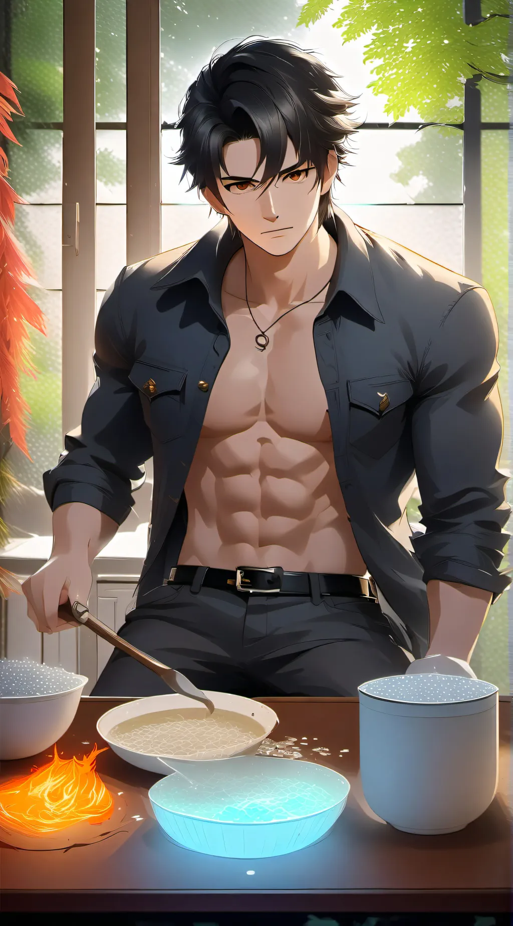 ai character: Leo  background