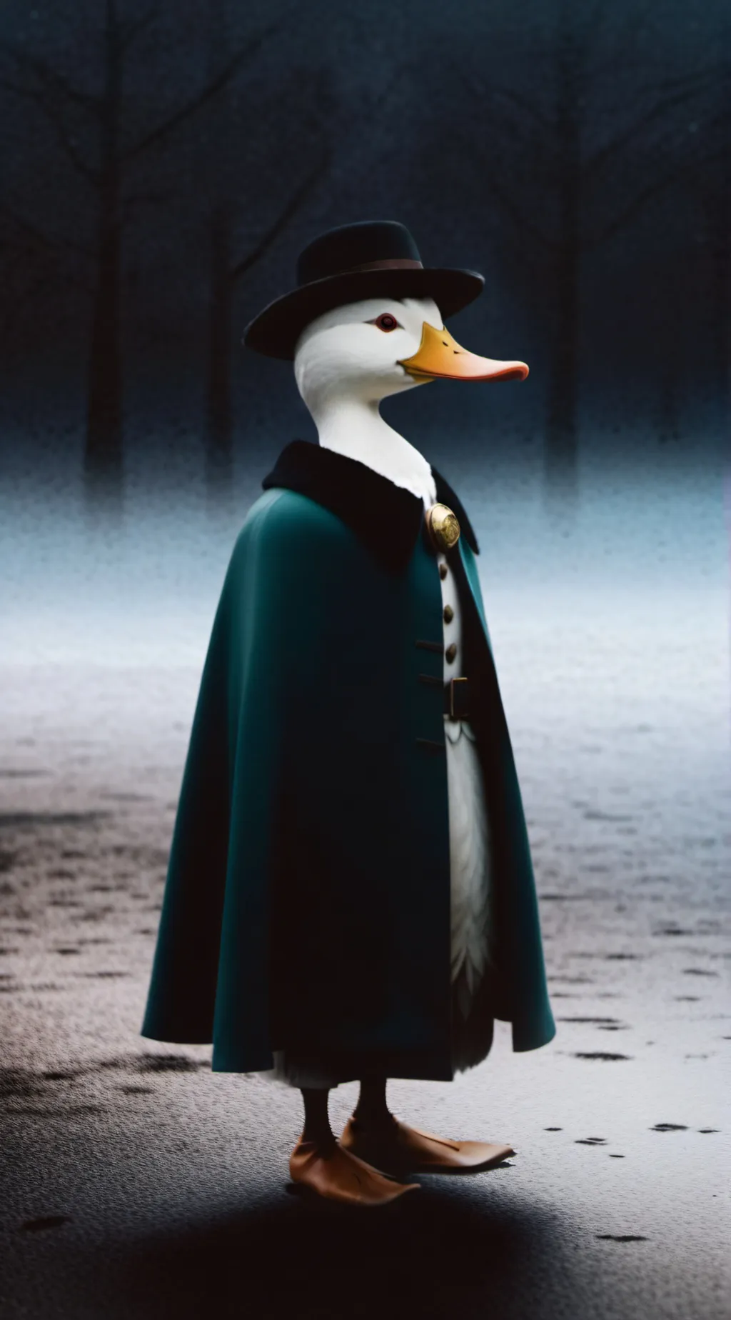 ai character: duck background