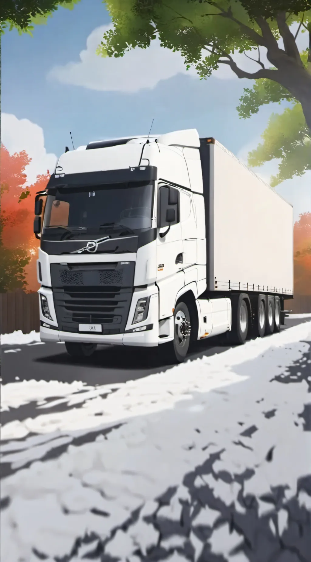 ai character: Hyundai Semi background