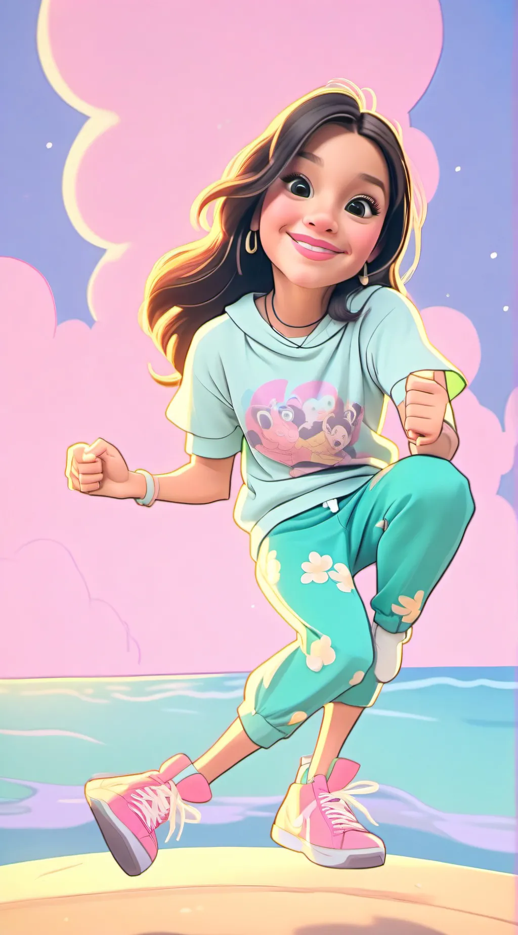 ai character: My mim and friend  background