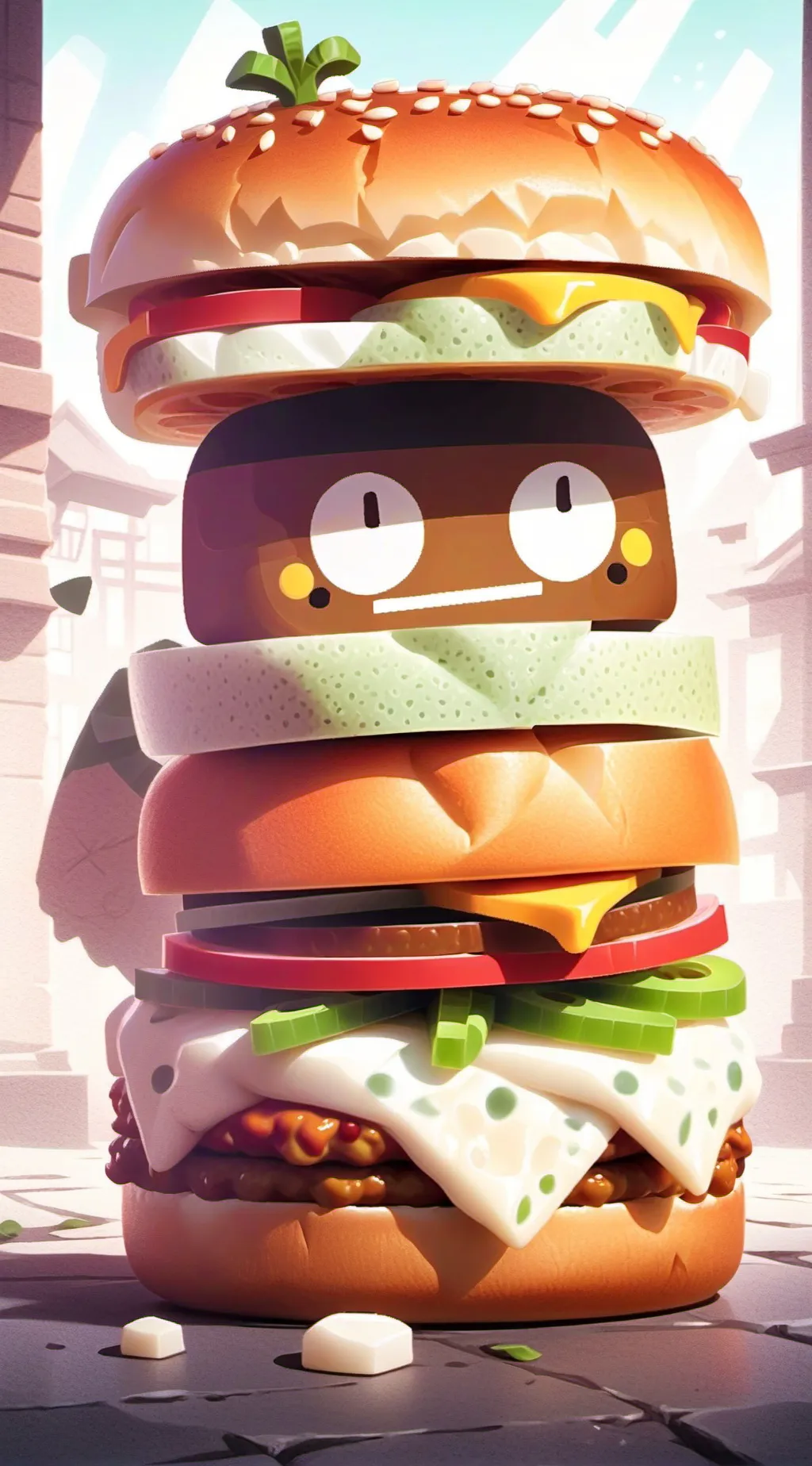 ai character: burg3r reactions  background