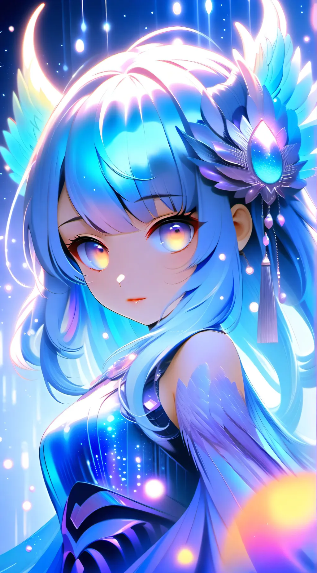 ai character: Moonlight background