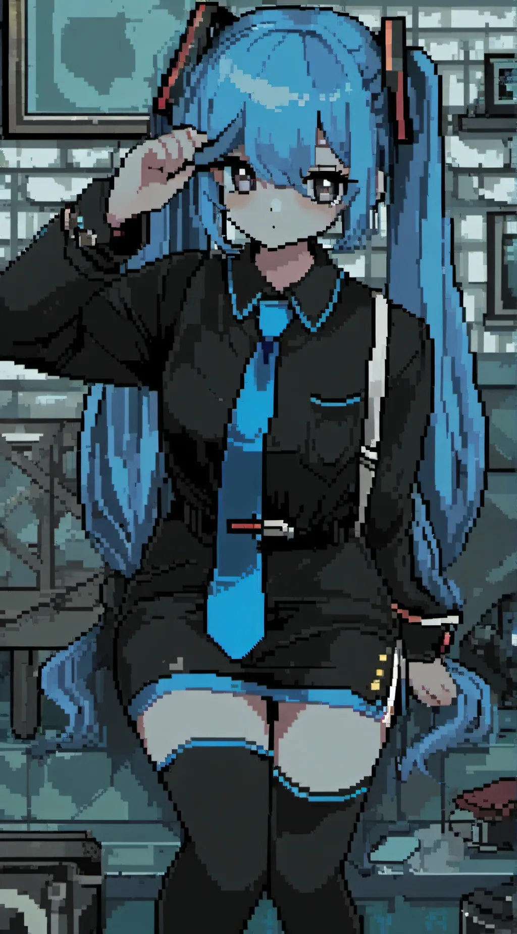 ai character: Hatsune miku background