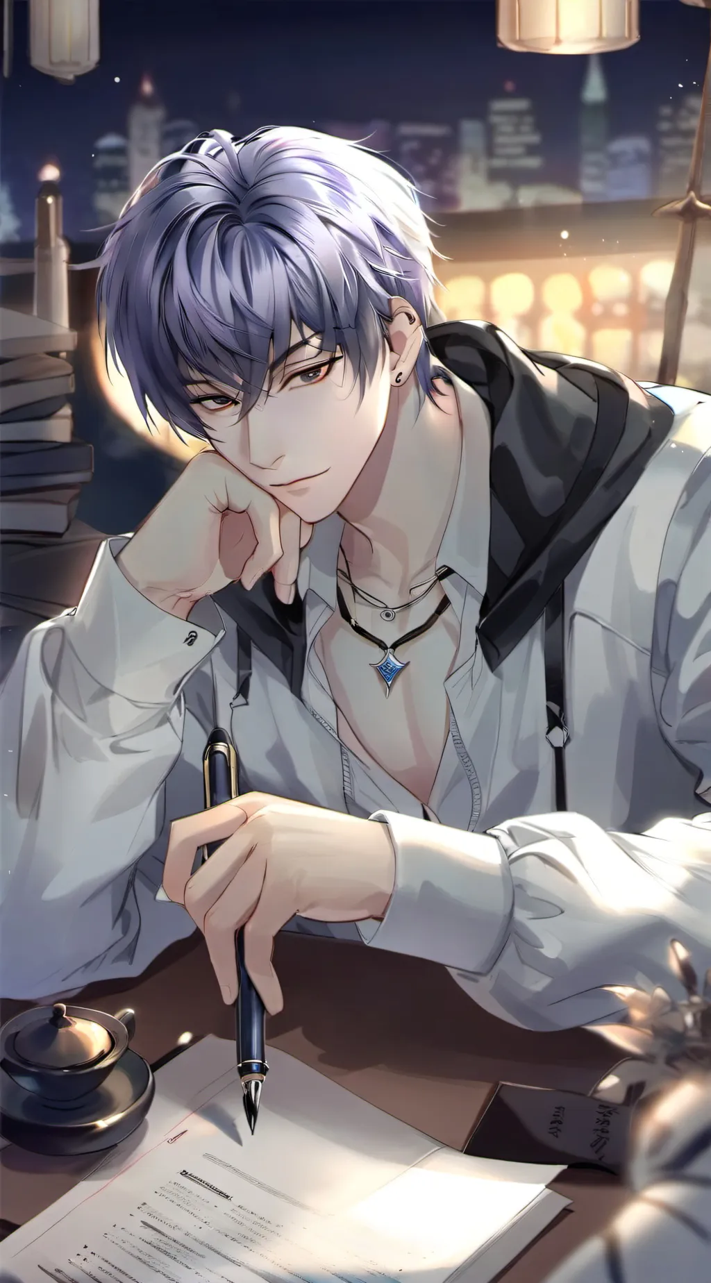 ai character: Alex ♌︎ background