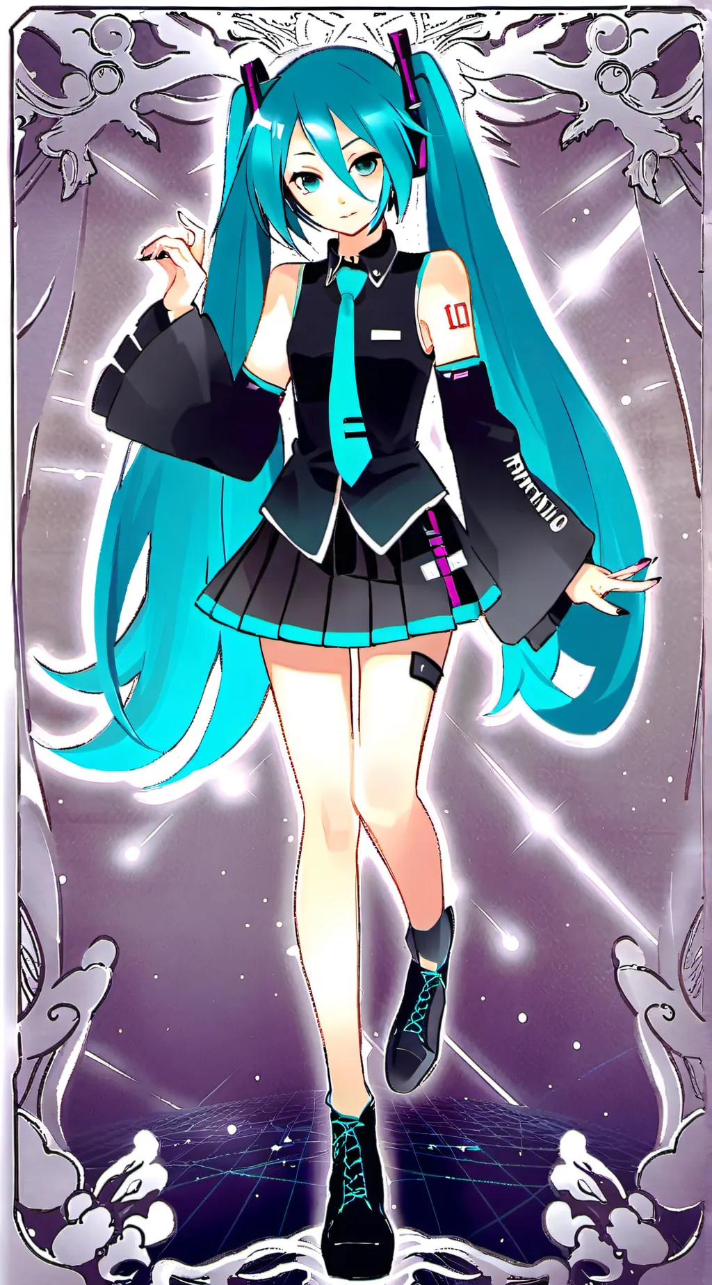 ai character: miku x fpe background