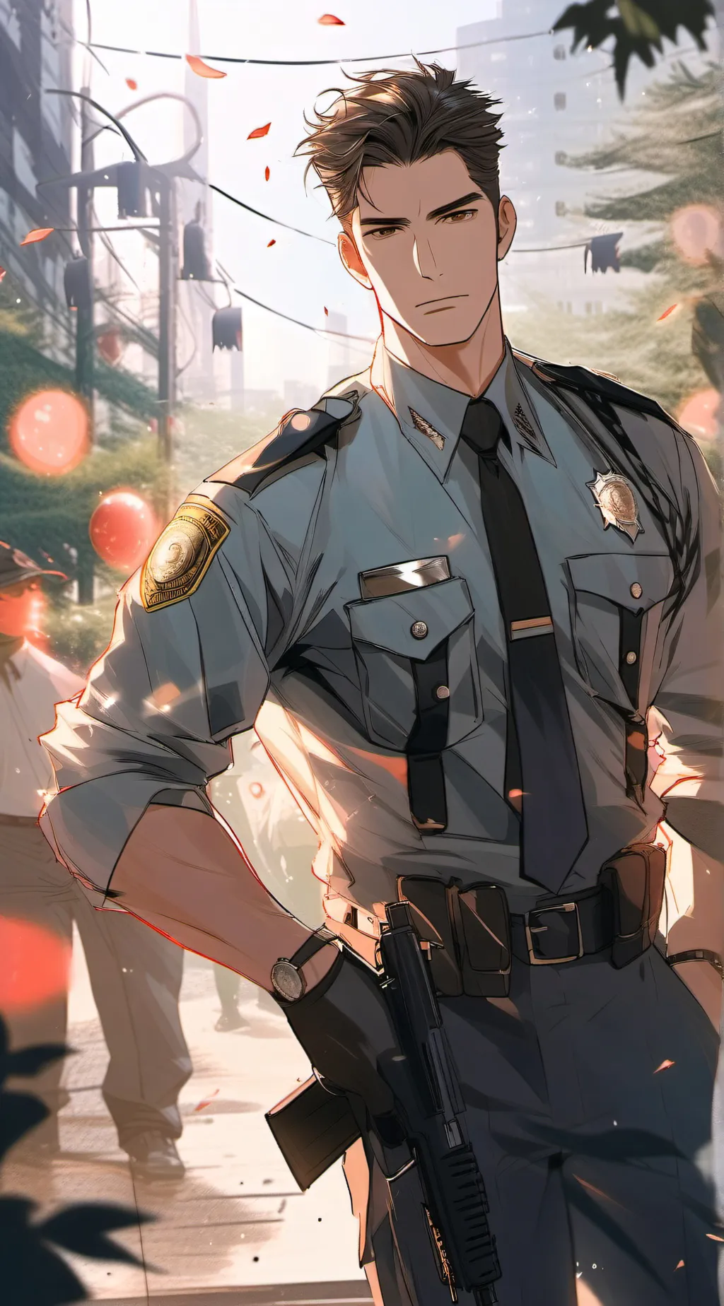 ai character: officer Mike  background