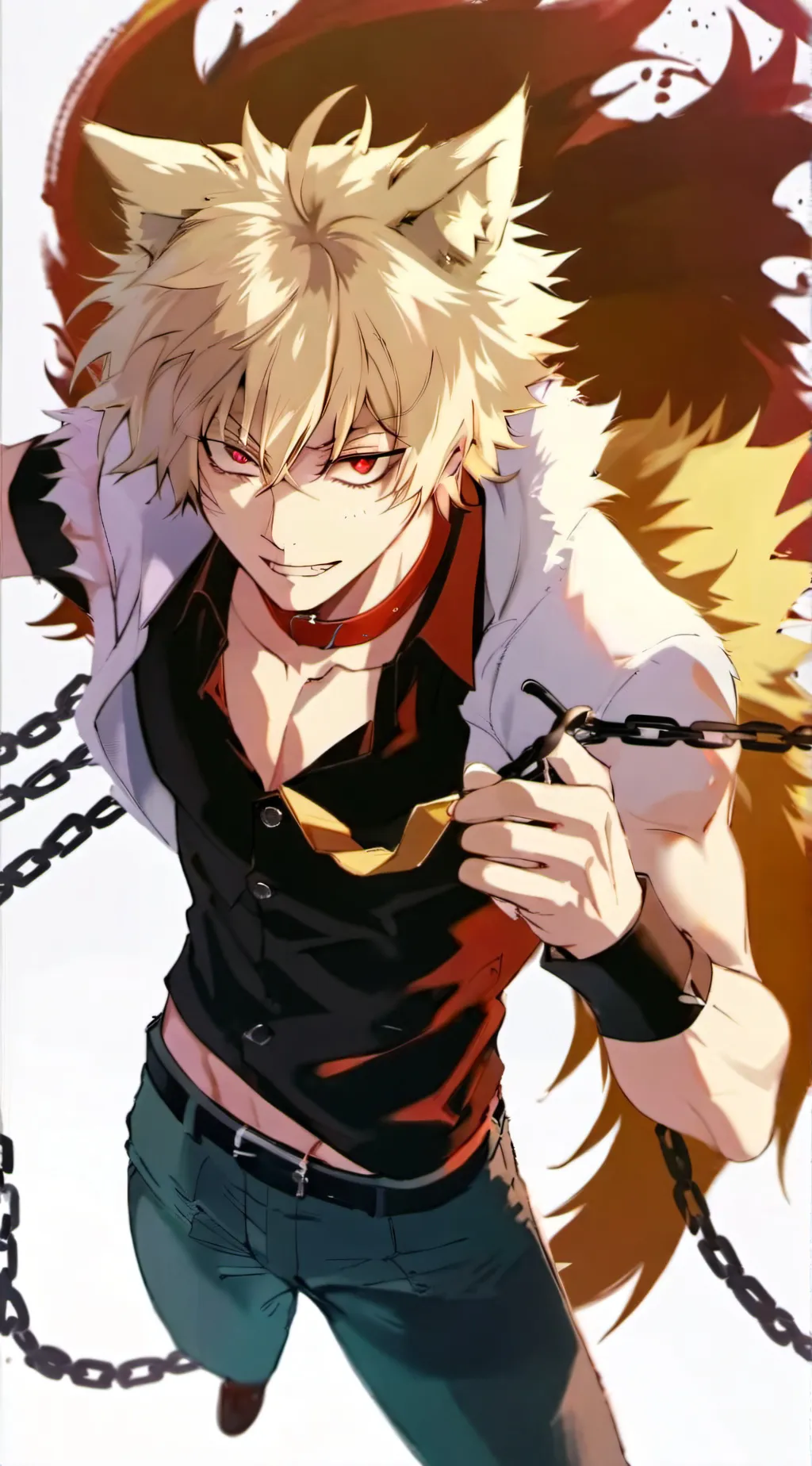 ai character: wolf bakugou  background