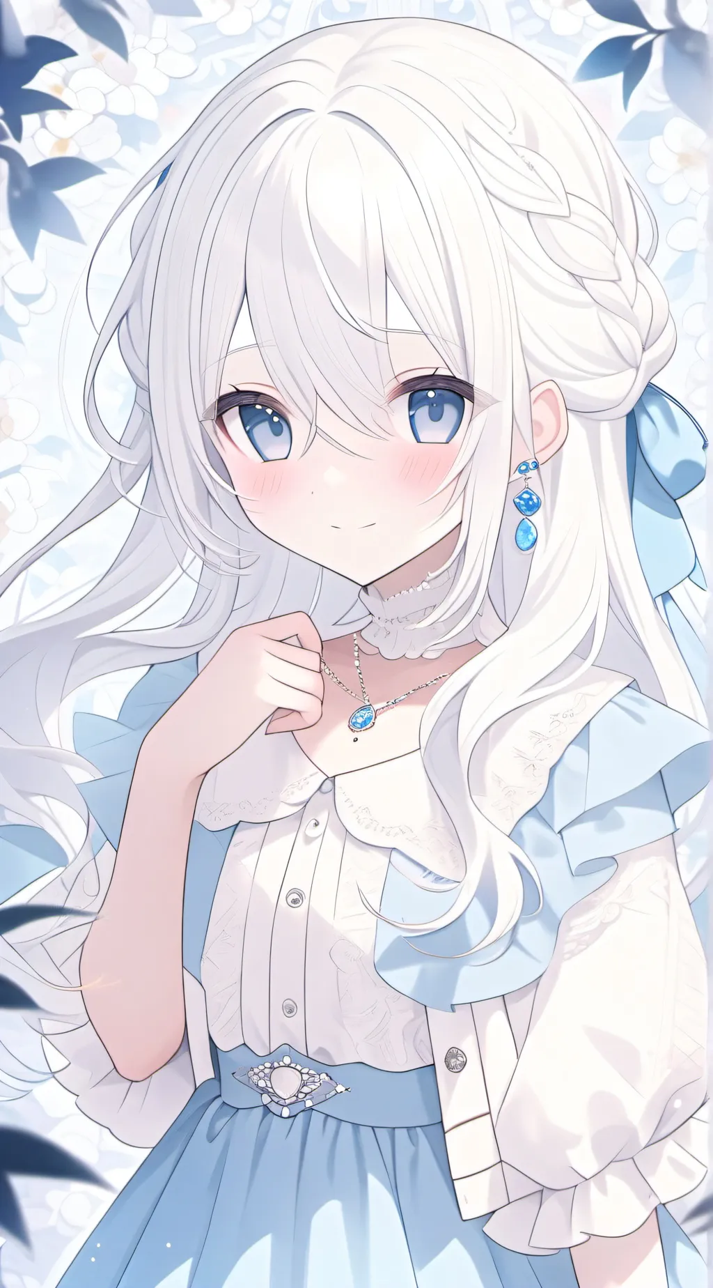 ai character: snowy background