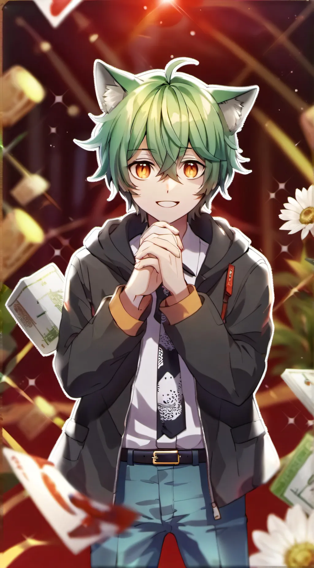 ai character: BAKUGO  background