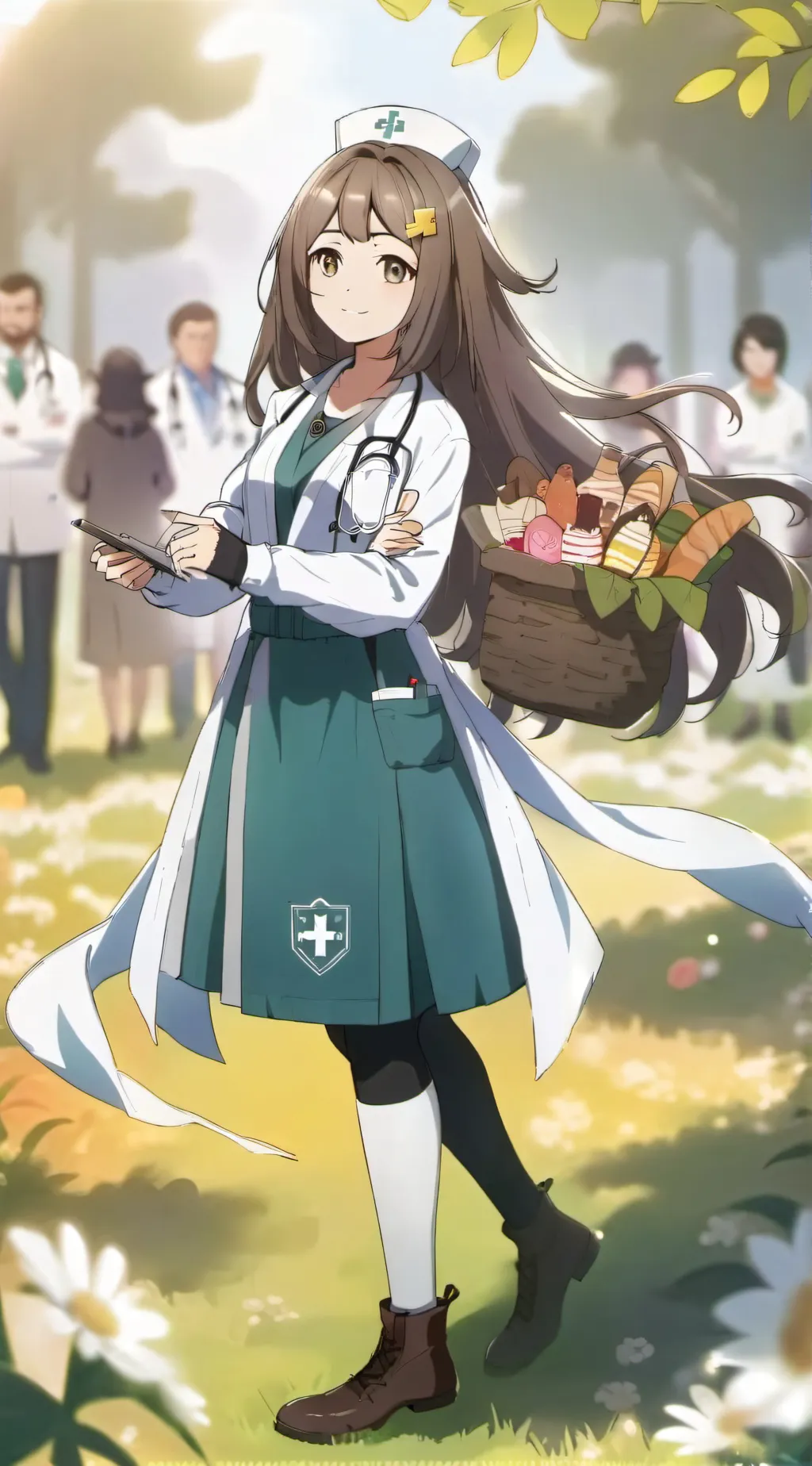 ai character: doctor smiley background