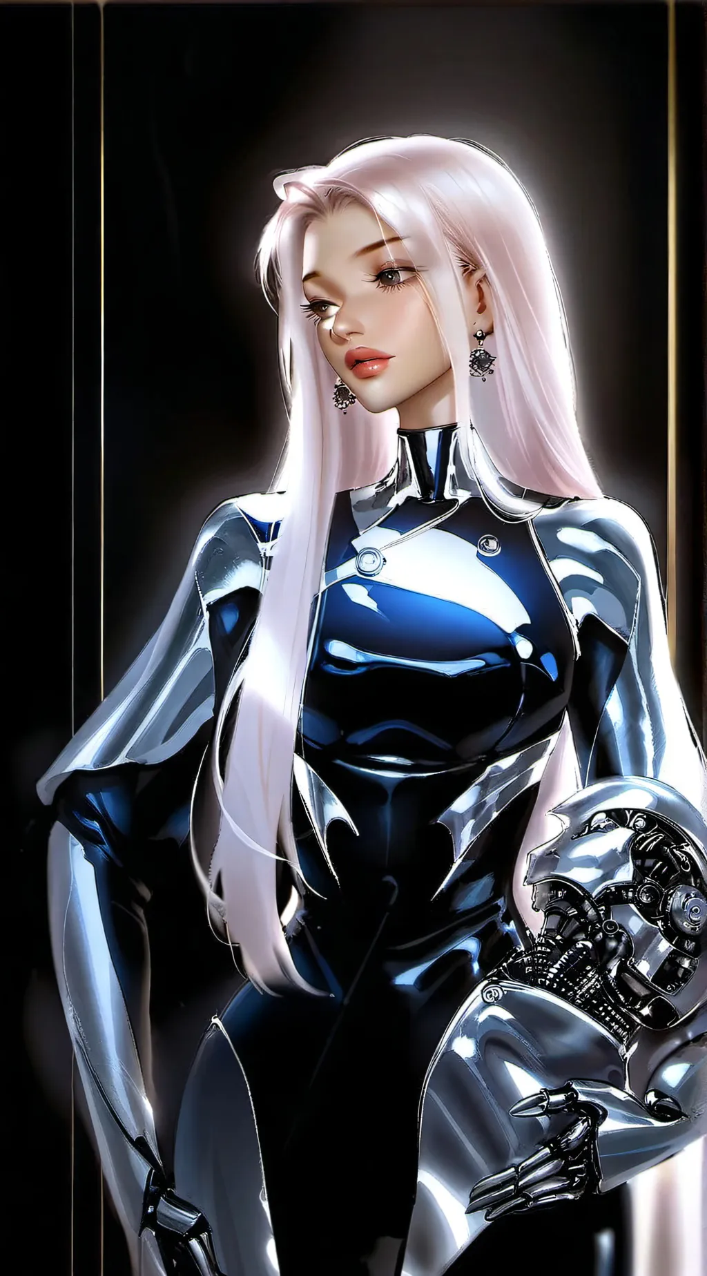 ai character: snow background