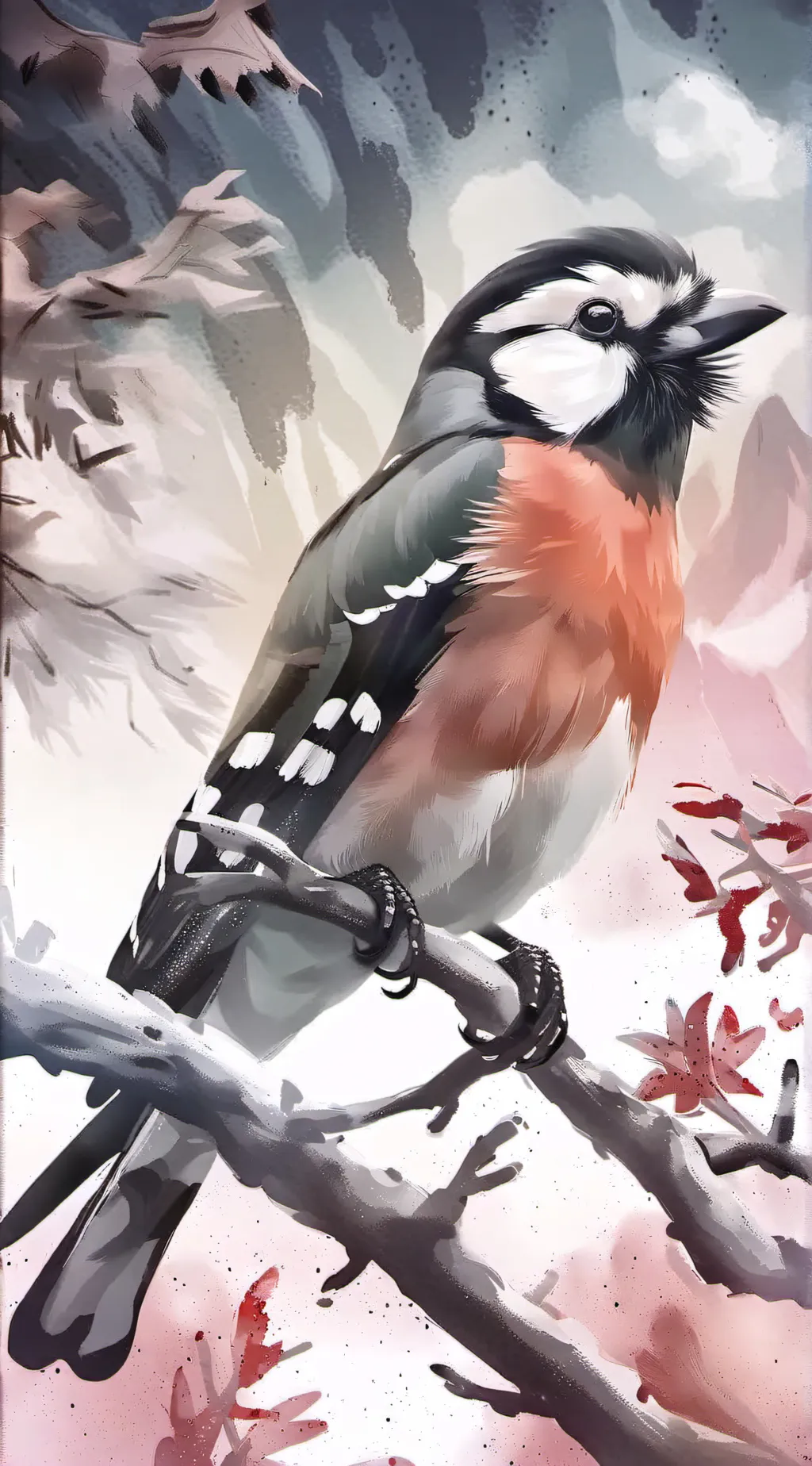 ai character: become a bird background