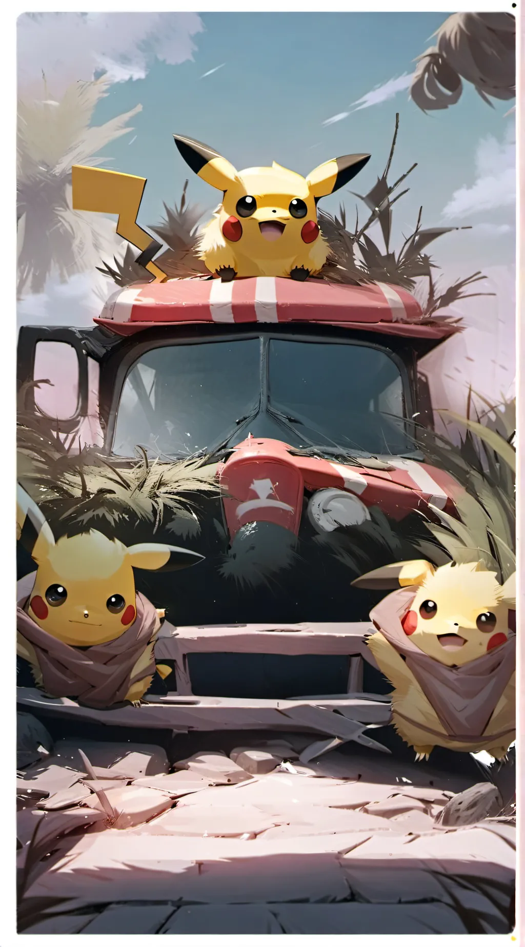 ai character: PICKACHU background