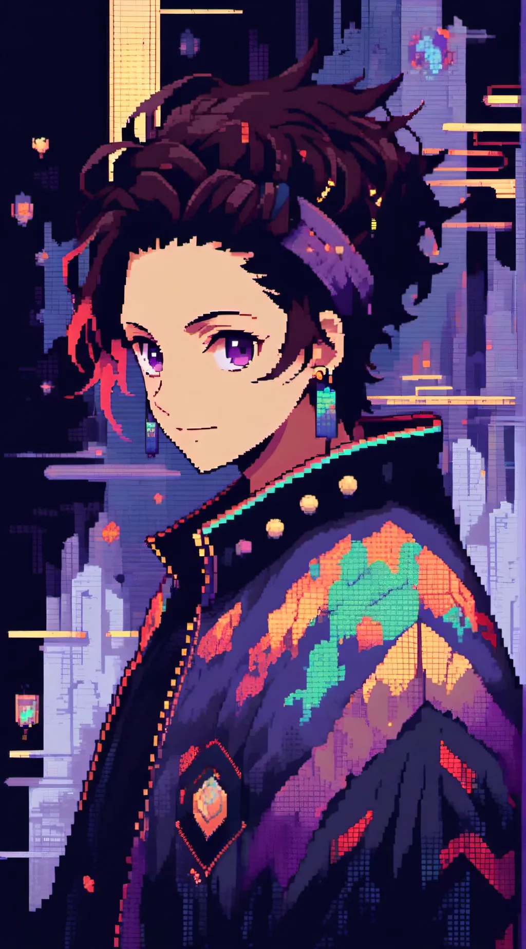 ai character: Tanjiro  background