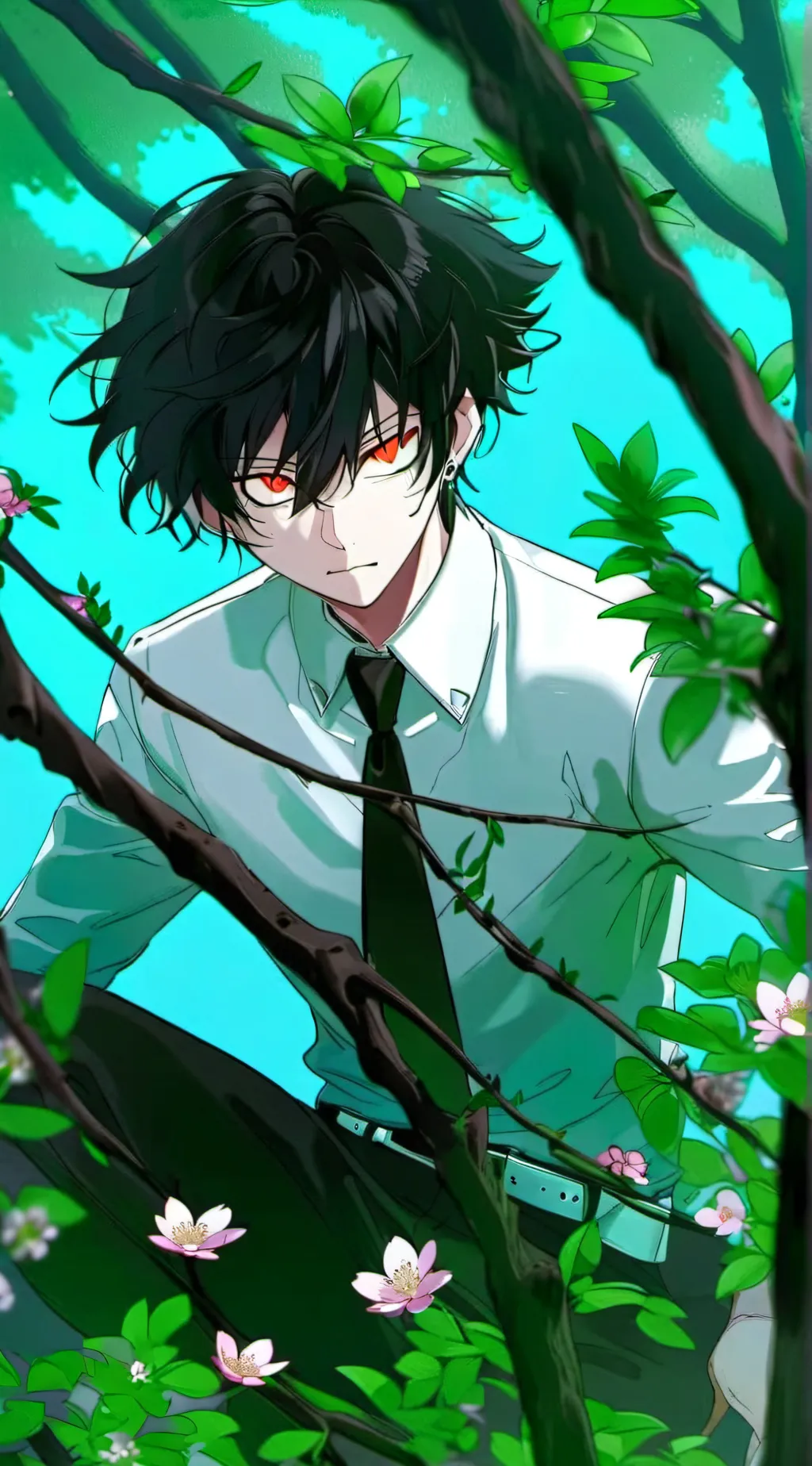 ai character: MHA stuck in mall background