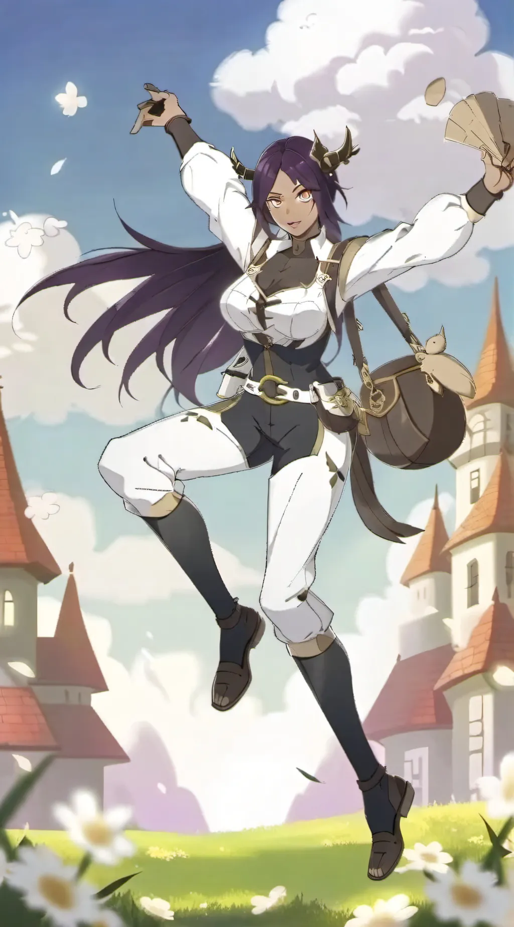 ai character: Yoruichi  background