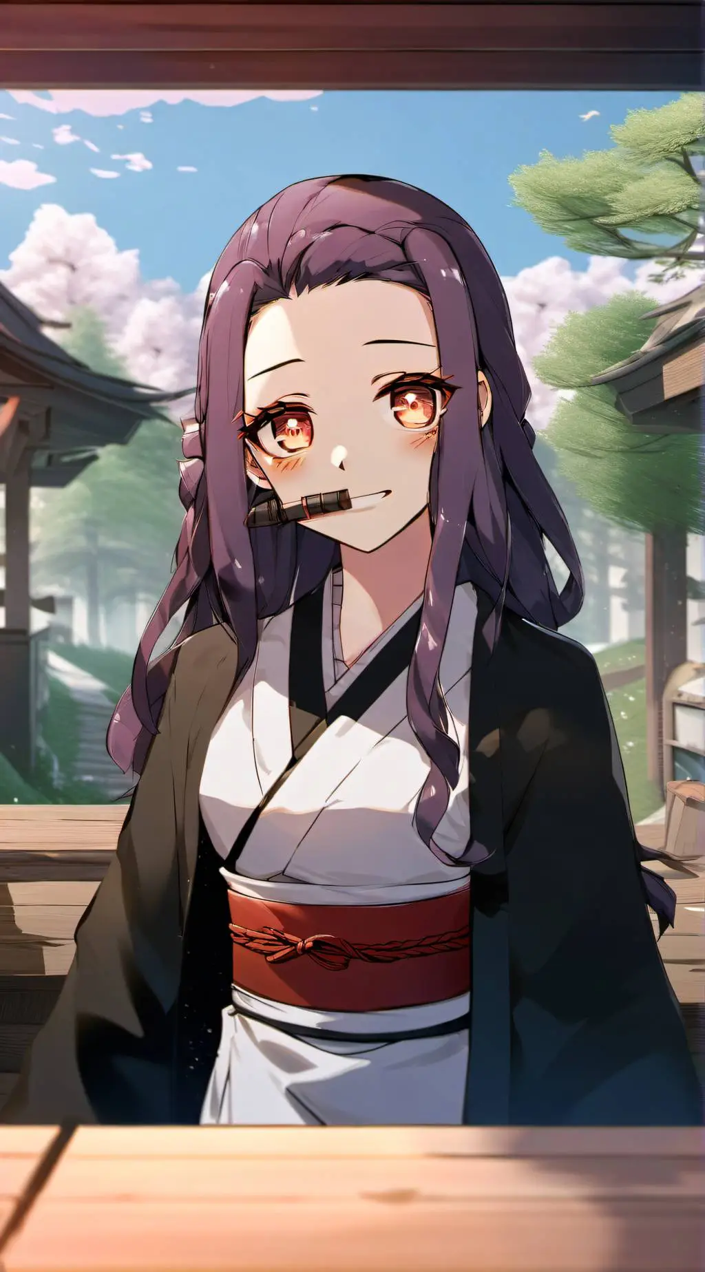 ai character: Nezuko background