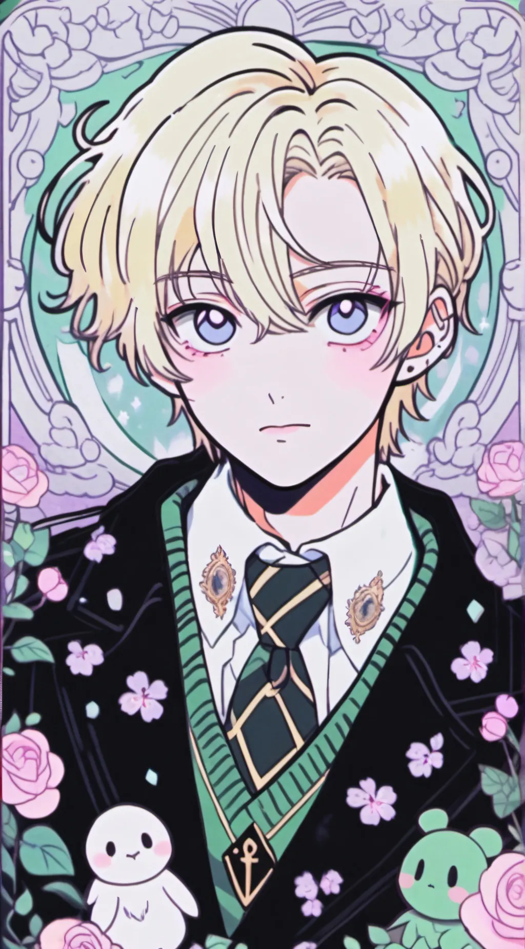 ai character: draco malfoy  background