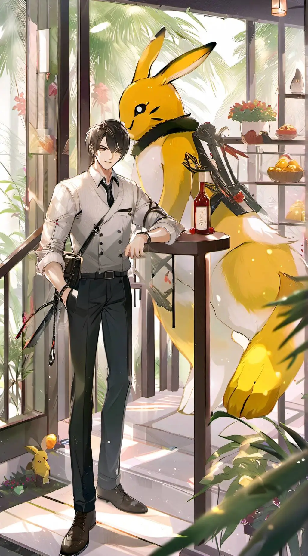 ai character: springy x michael background