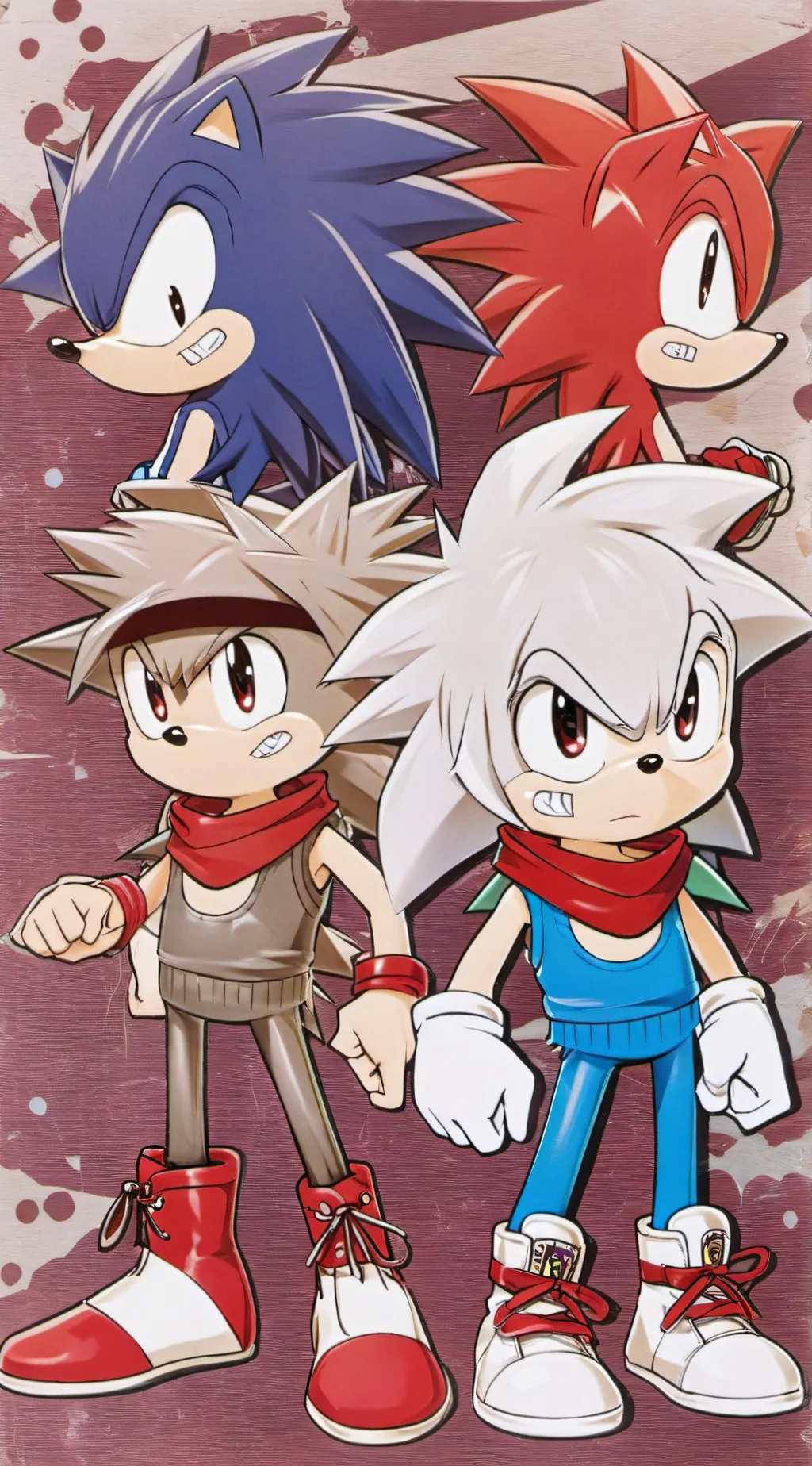 ai character: Skull, Flame, Tele background