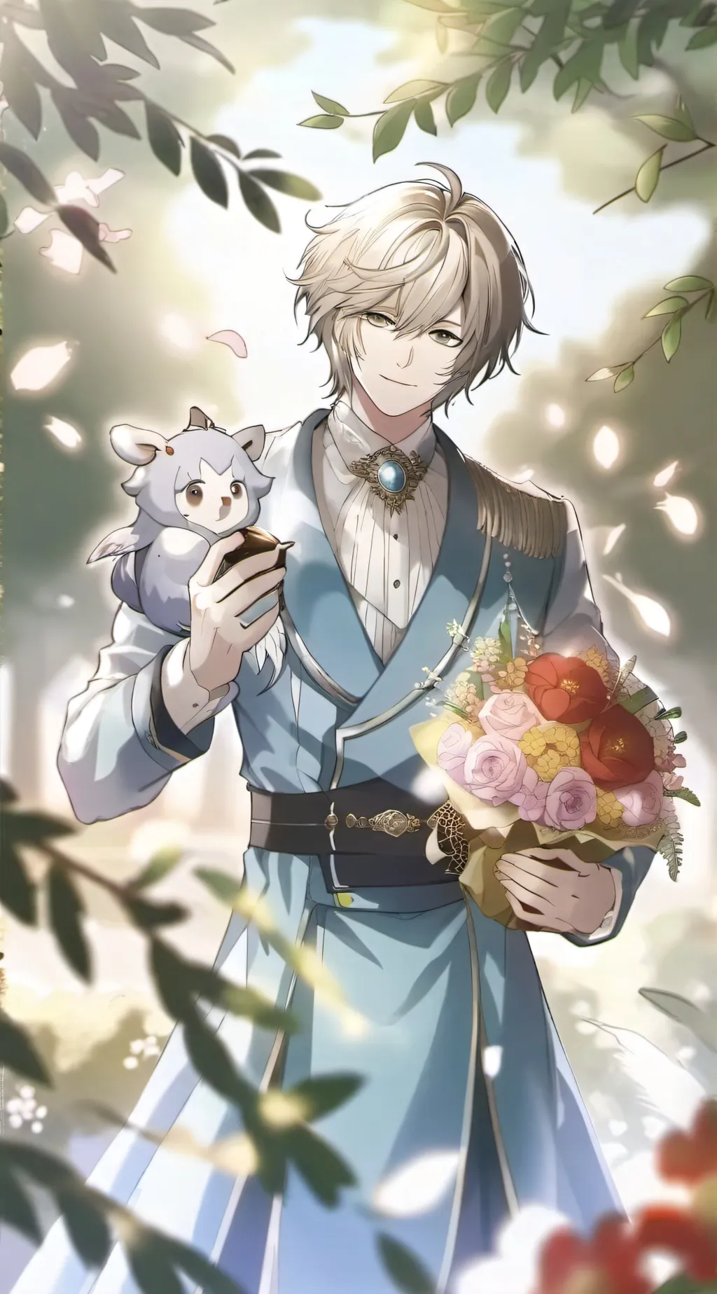 ai character: Bakugou teddy background