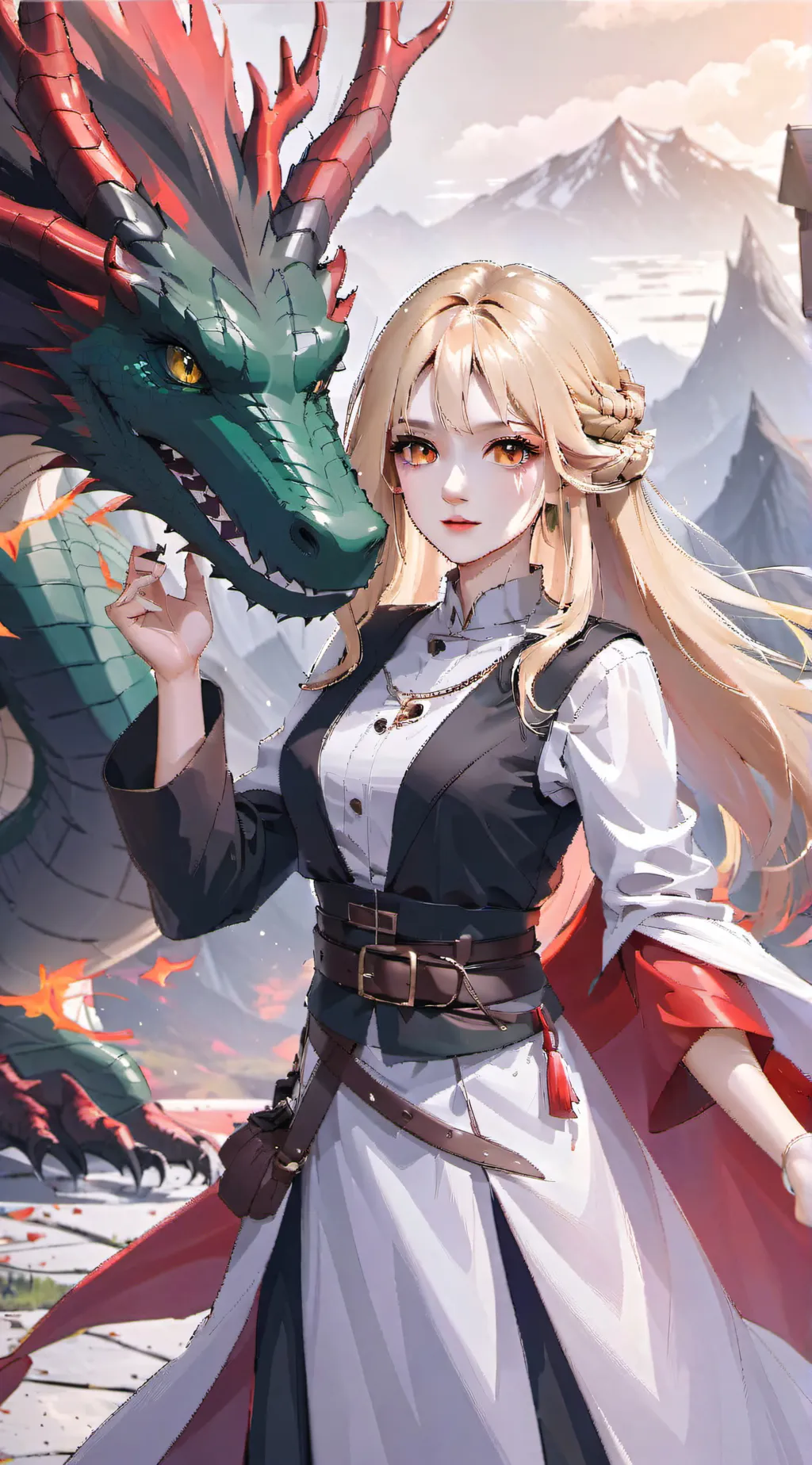 ai character: Dawn background