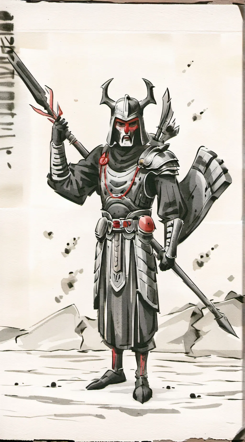 ai character: Red background