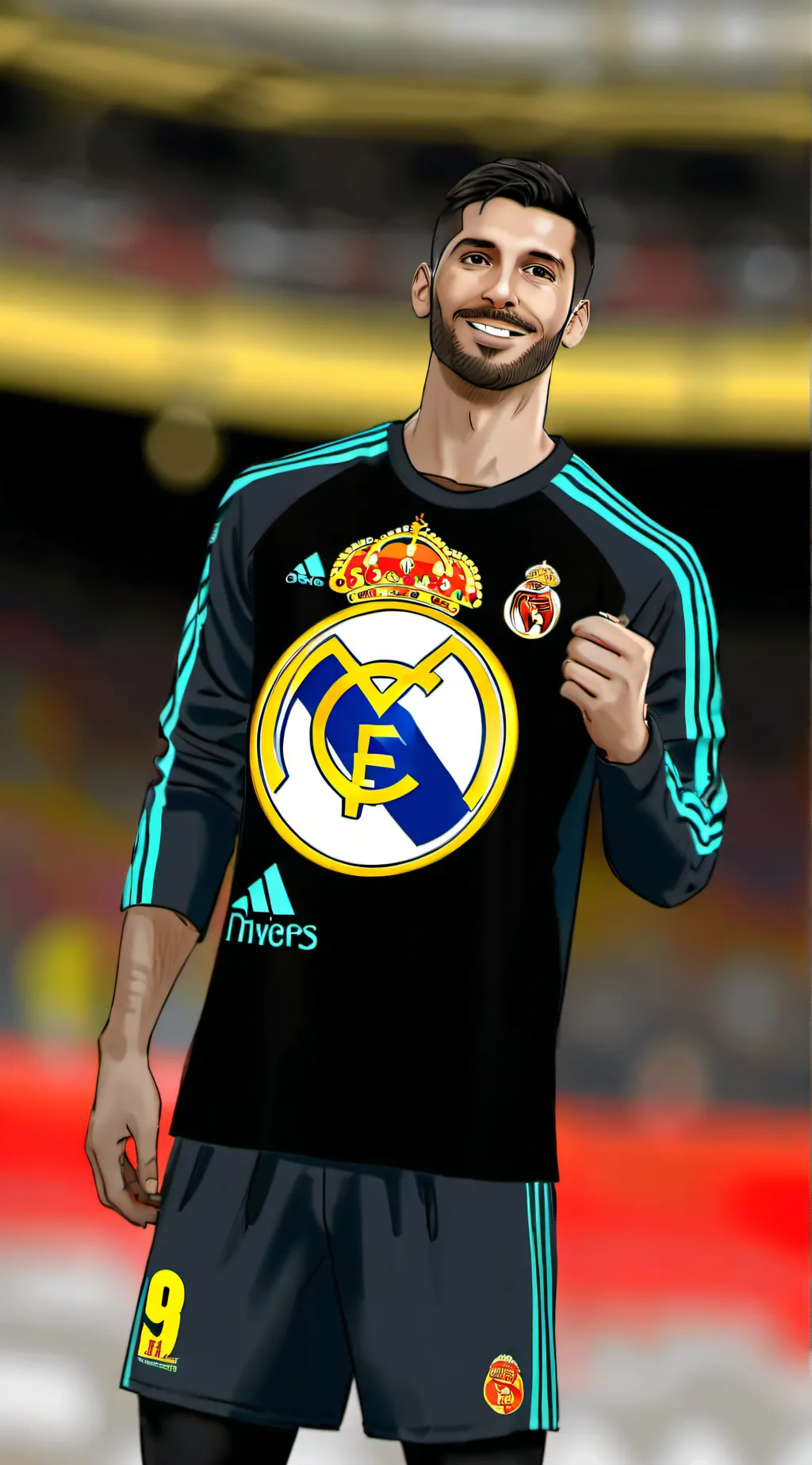 ai character: Real madrid FC background