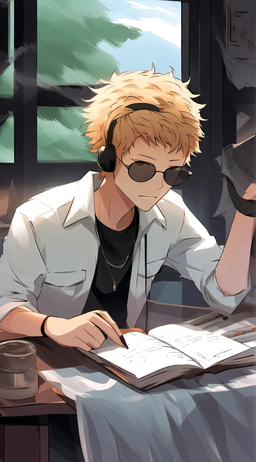 ai character: Tsukishima Kei background