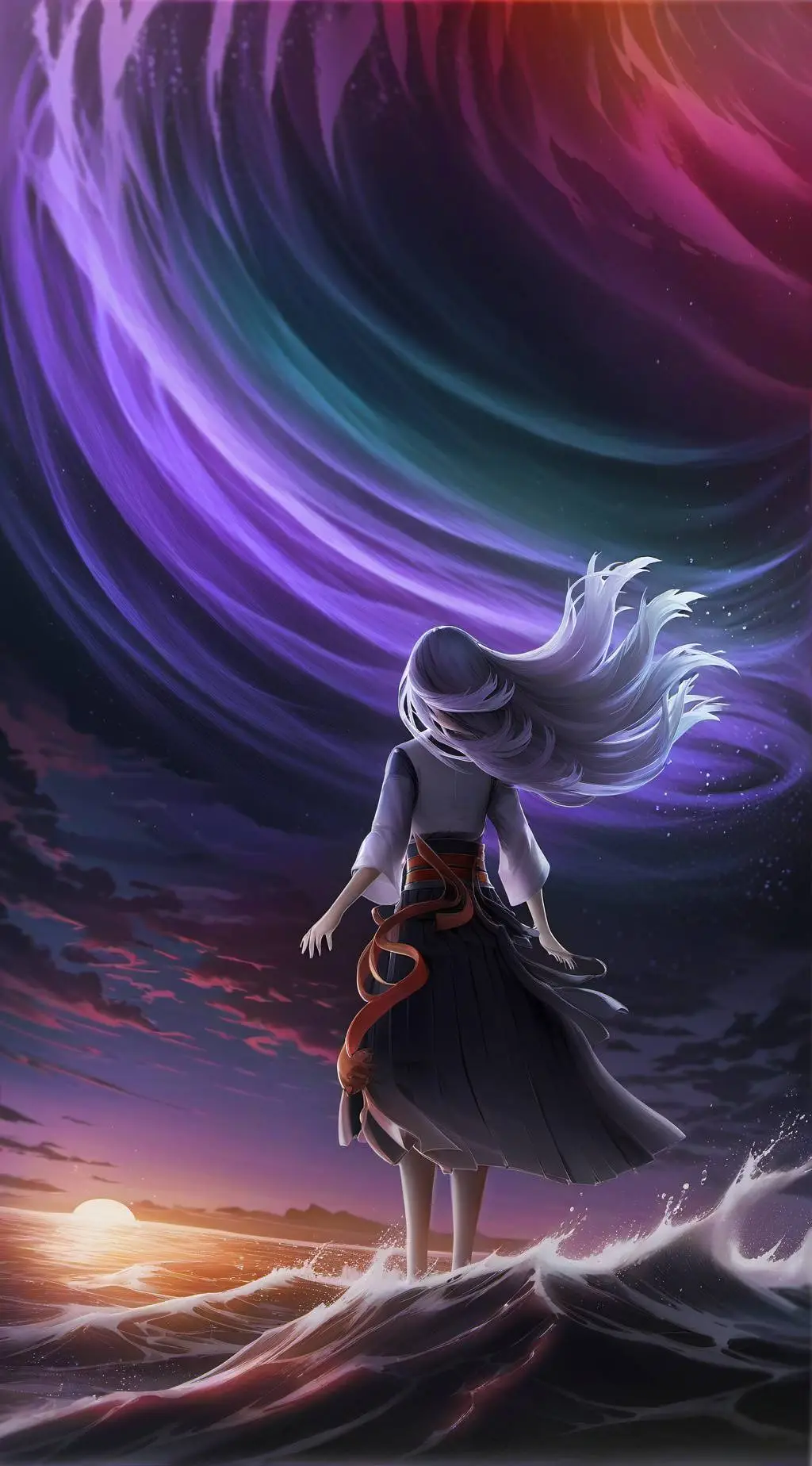 ai character: demon slayer  background