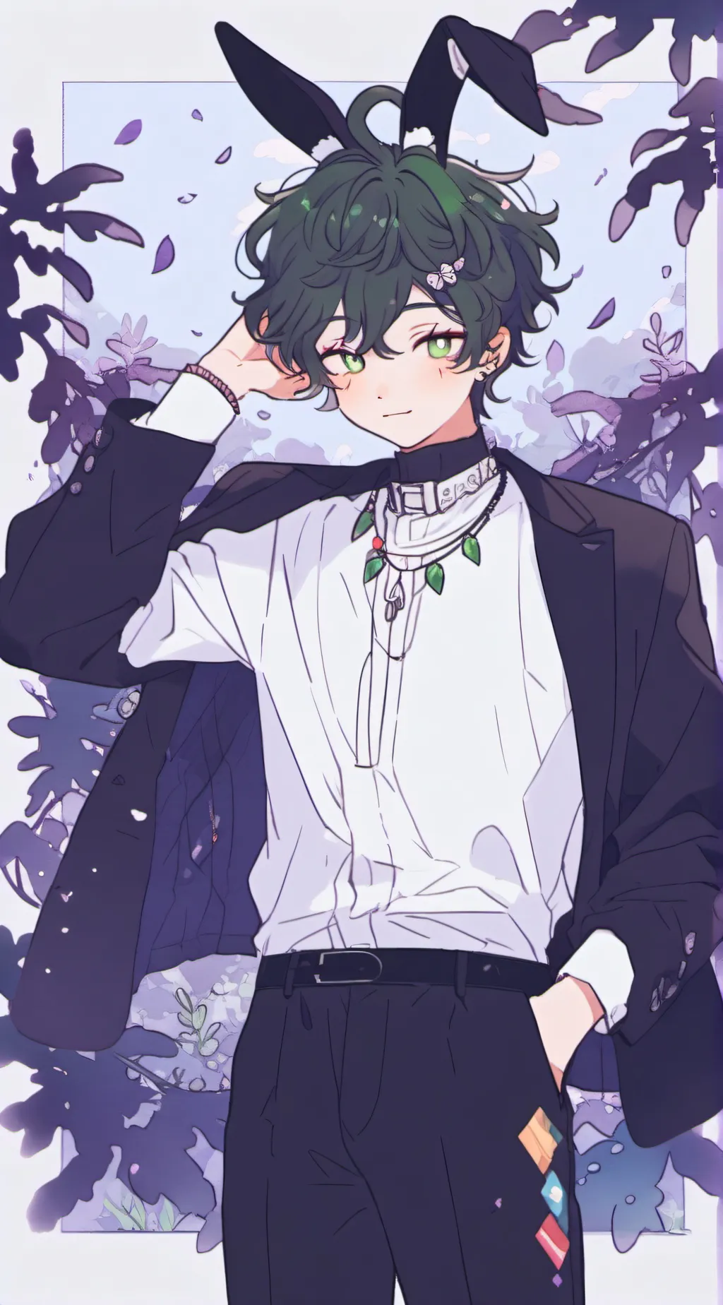 ai character: Bunny deku background