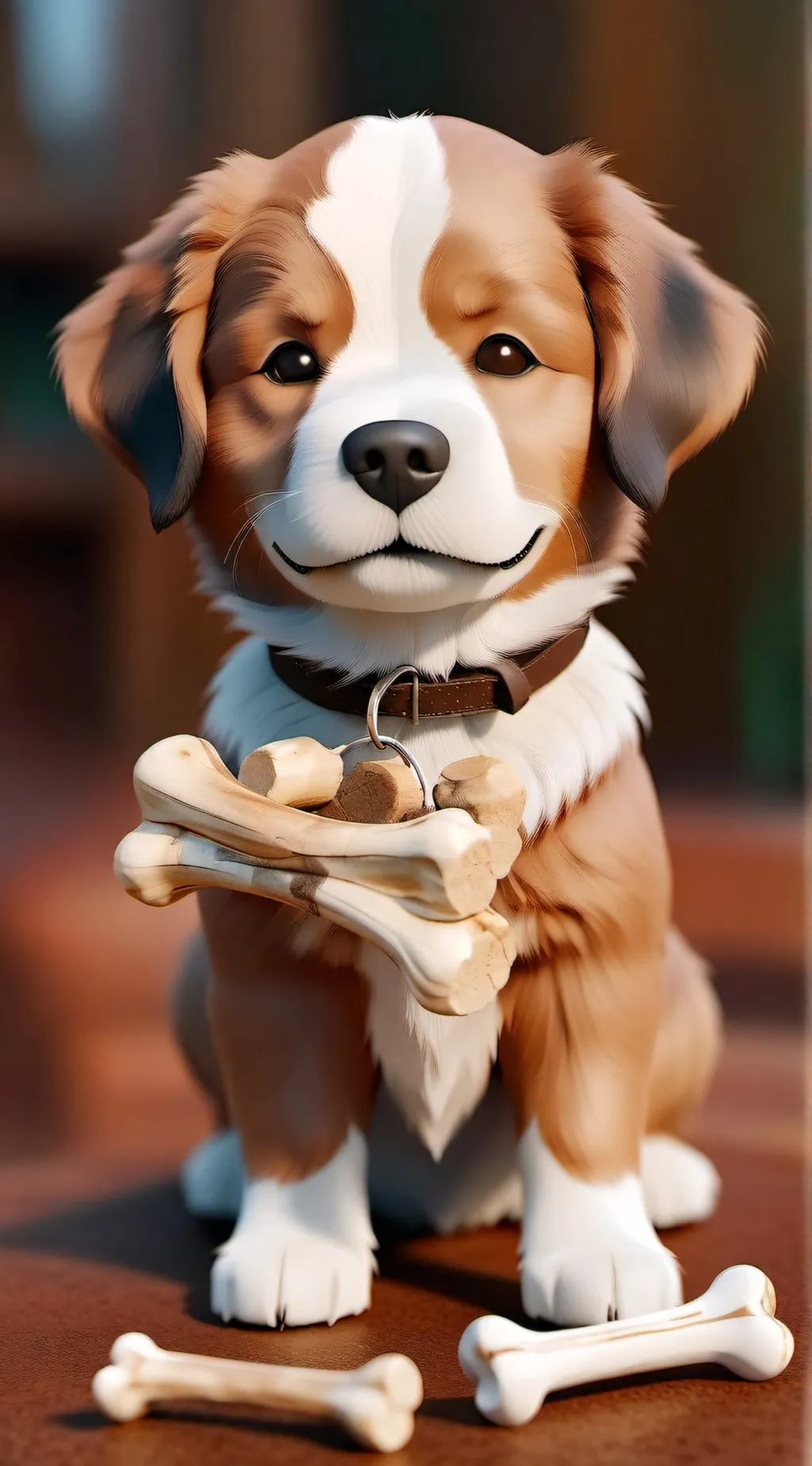 ai character: Puppy in the park background