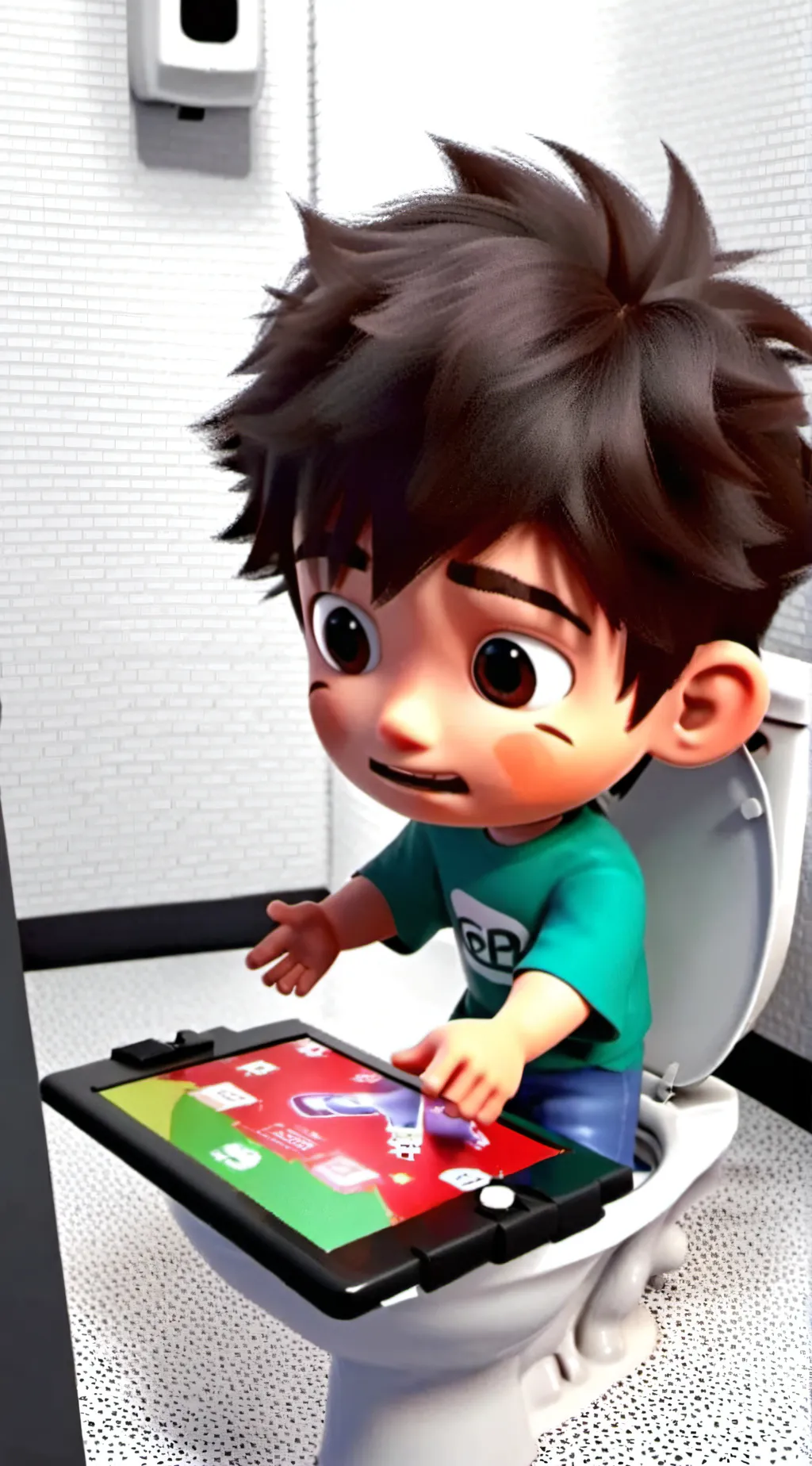 ai character: Brainrot kid background