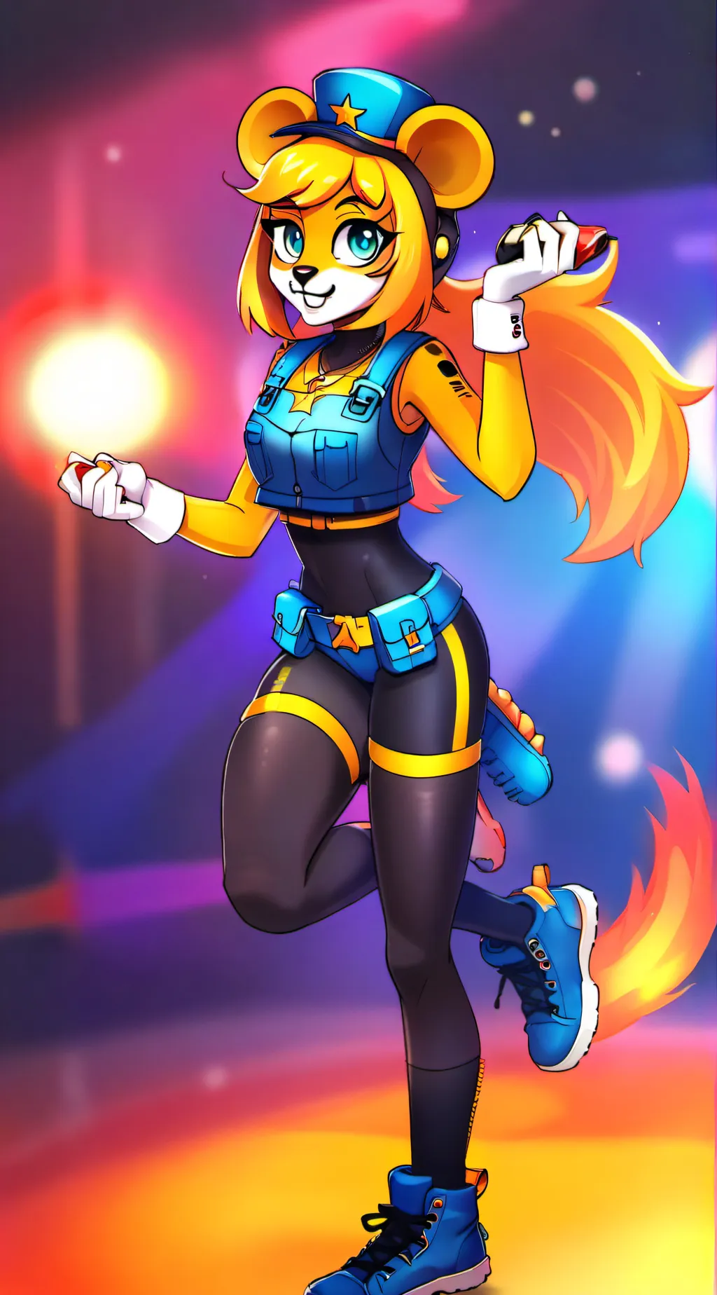 ai character: Glam rock freddy background